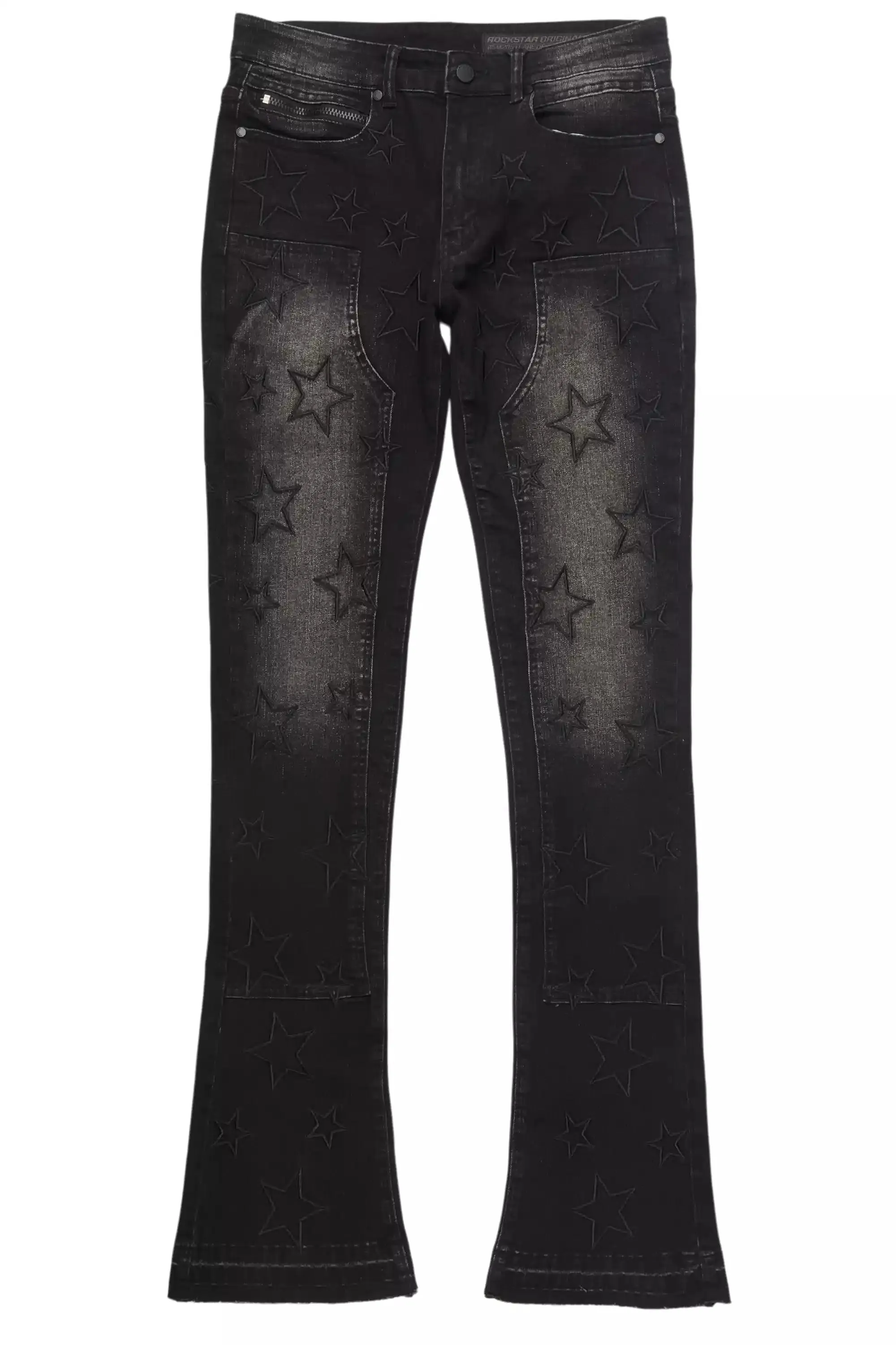 Starship Dark Grey Stacked Flare Jean sold by Rockstar Original product image thumbnail 2