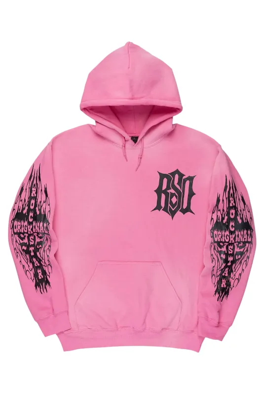 Lyrex Pink/Black Graphic Hoodie sold by Rockstar Original