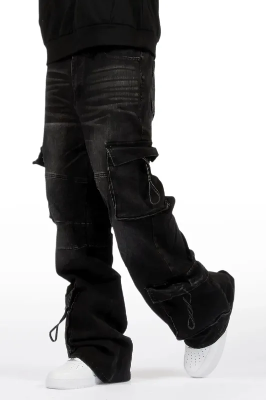 Tore Black Baggy Cargo Jean made by Rockstar Original