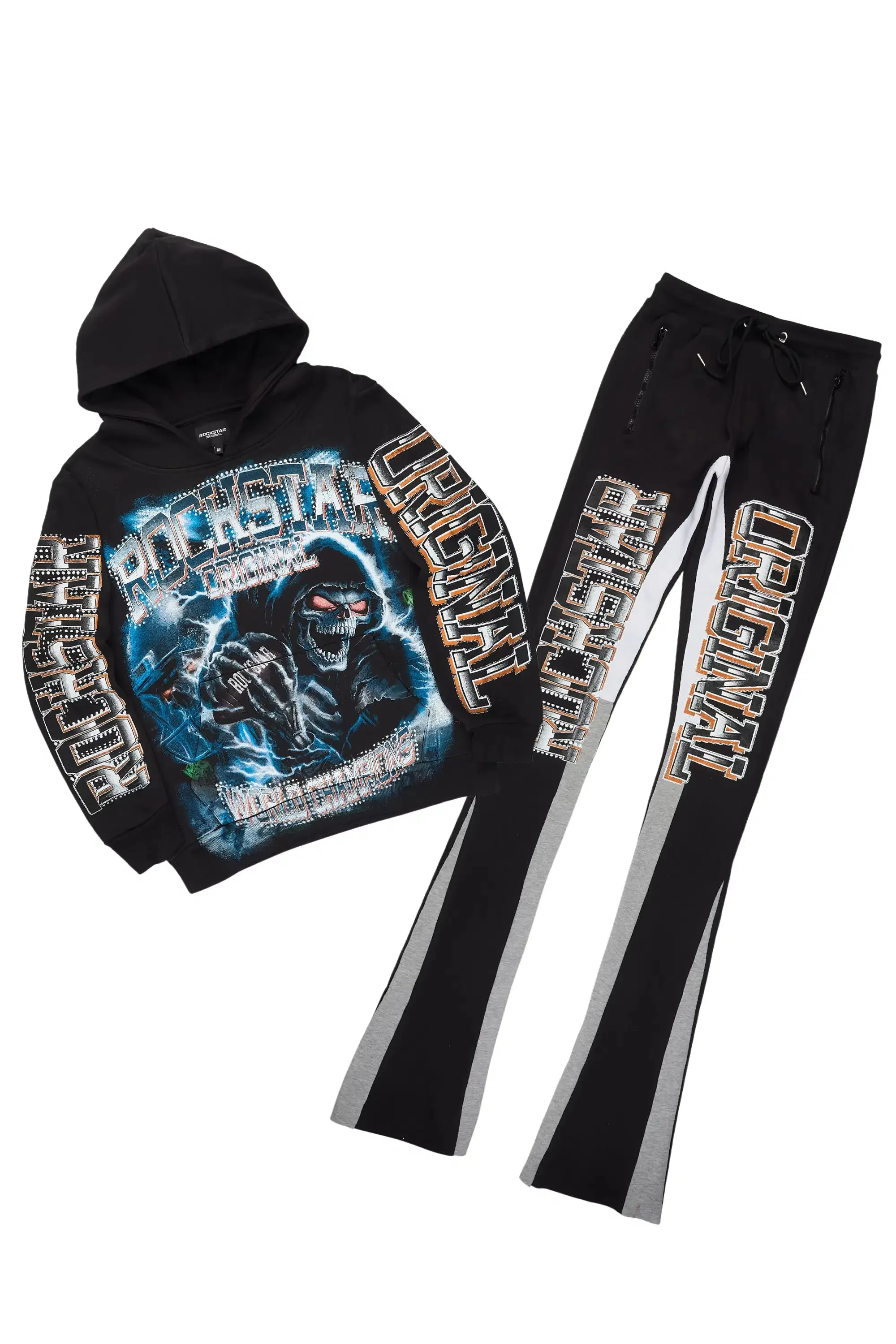 Kross Black/Multi Hoodie/Super Stacked Track Set sold by Rockstar Original