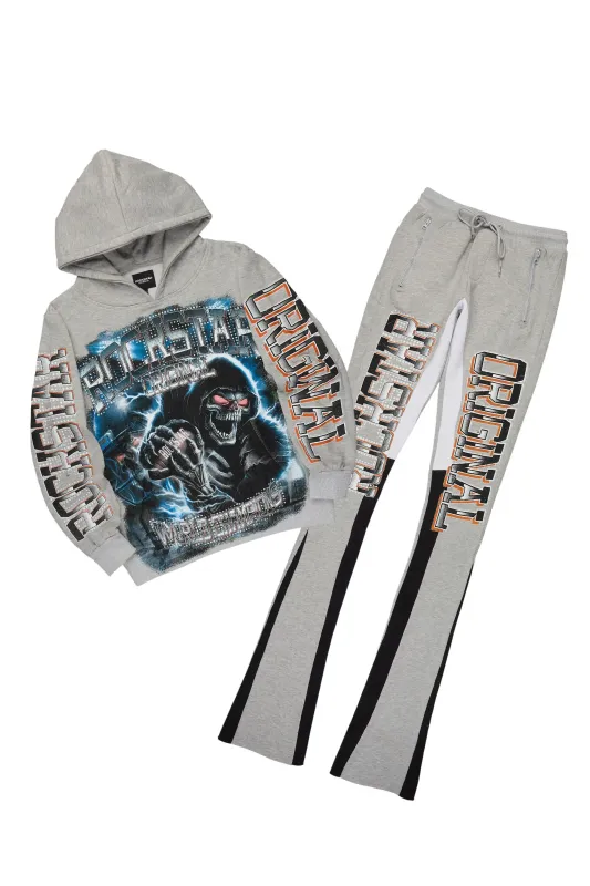 Kross Heather Grey/Multi Hoodie/Super Stacked Track Set sold by Rockstar Original
