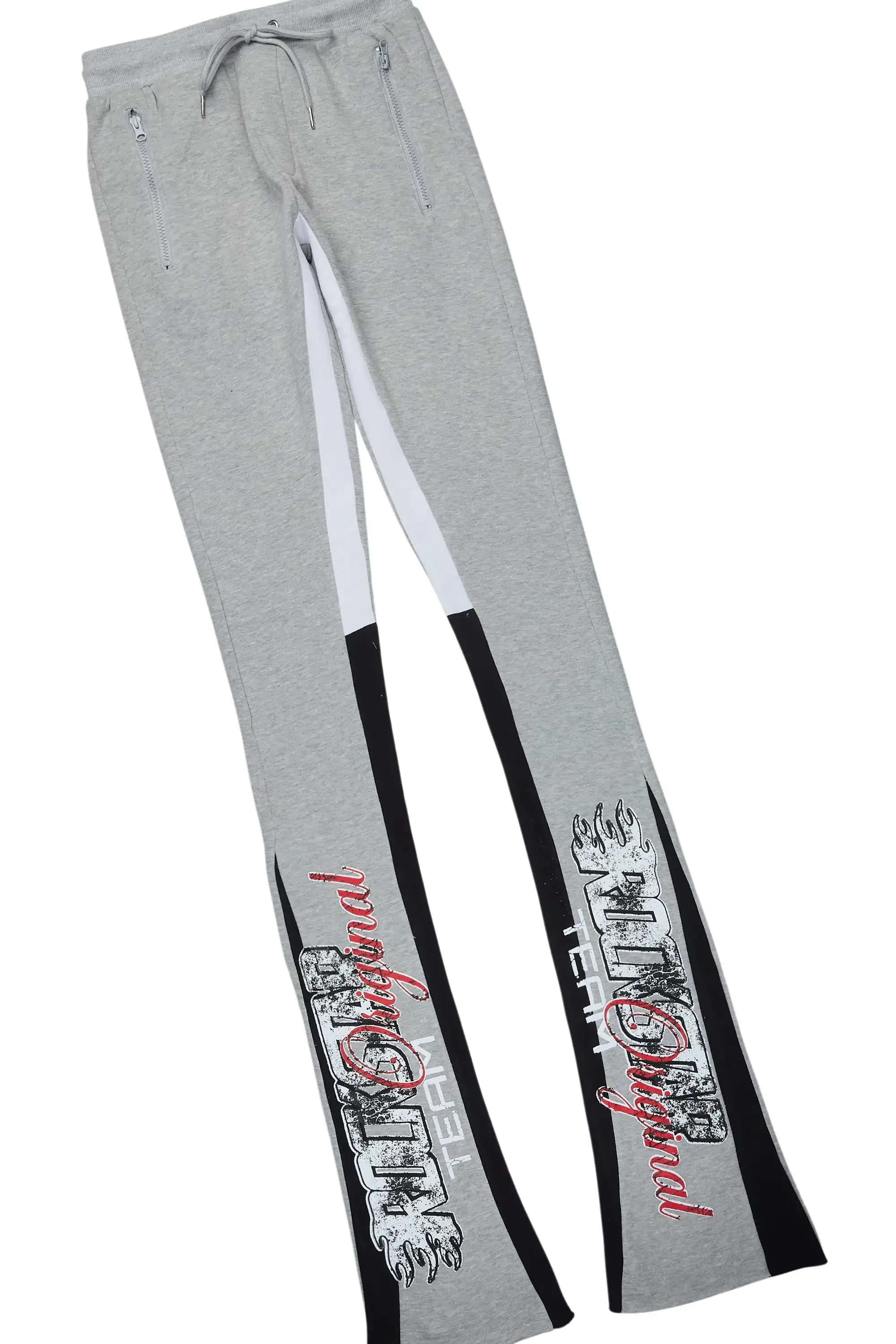 Ryker Heather Grey/Blue Hoodie/Super Stacked Track Set sold by Rockstar Original product image thumbnail 3