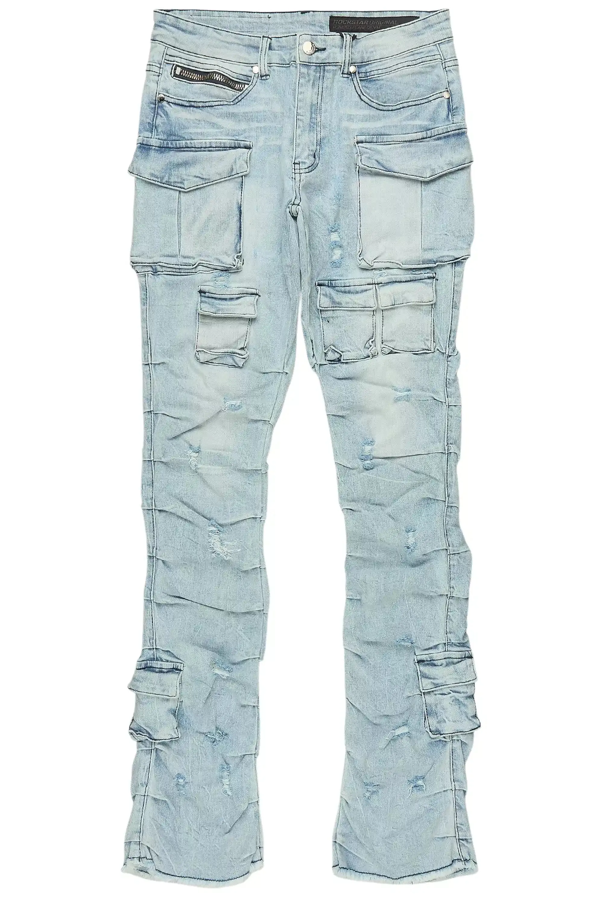 Gentry Light Blue Wash Stacked Flare Jean sold by Rockstar Original product image thumbnail 2