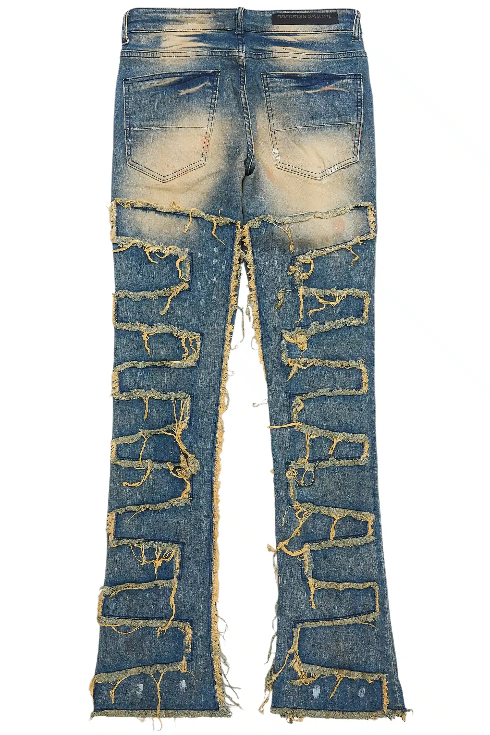 Shake Tint Dirty Blue Stacked Flare Jean sold by Rockstar Original product image thumbnail 3