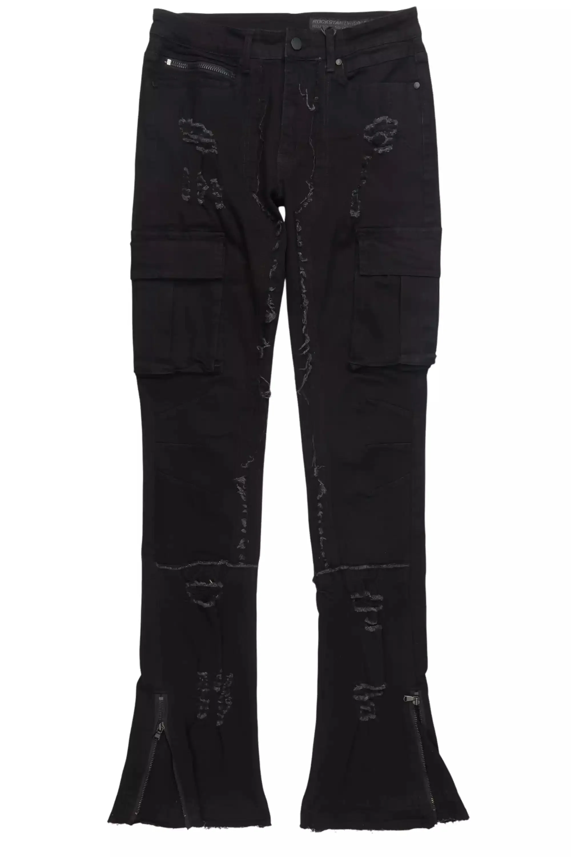 Aftermath Jet Black Stacked Flare Jean sold by Rockstar Original product image thumbnail 2
