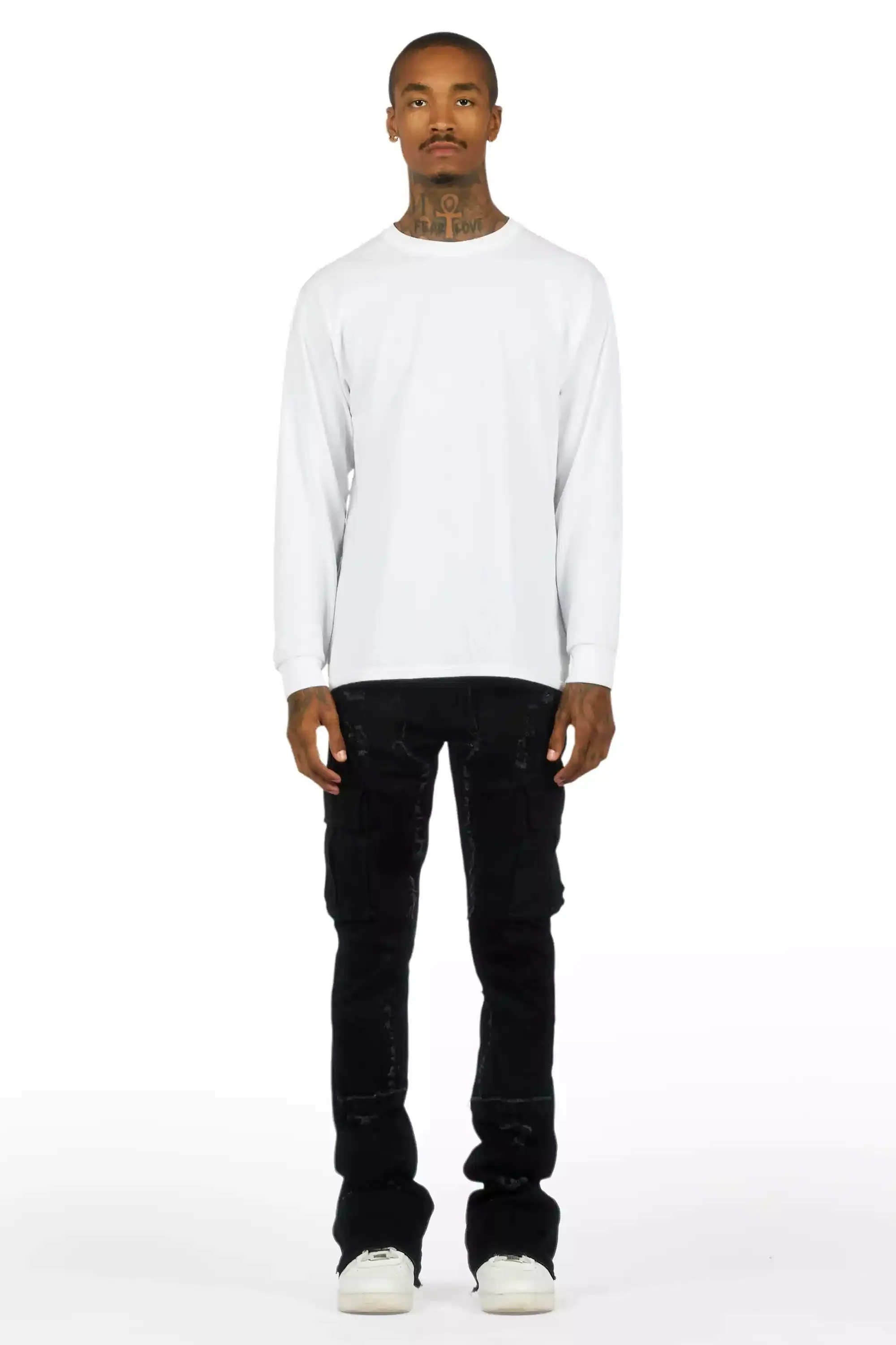 Aftermath Jet Black Stacked Flare Jean sold by Rockstar Original product image thumbnail 3