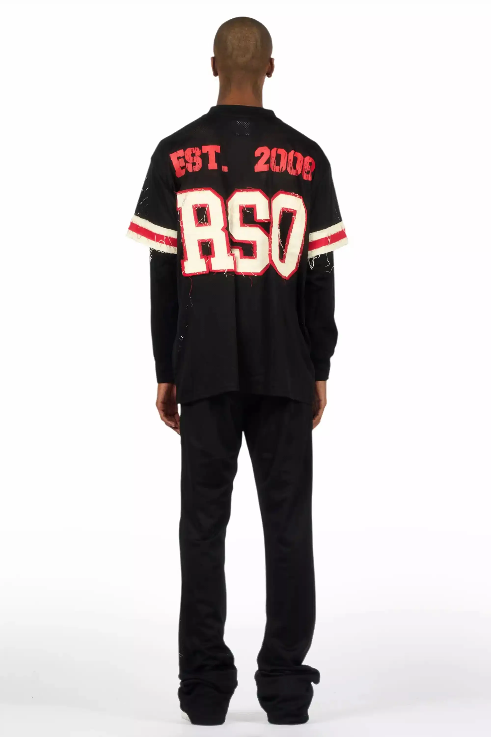 Deston Black Double Layer T-Shirt/Baggy Pant Set sold by Rockstar Original product image thumbnail 4