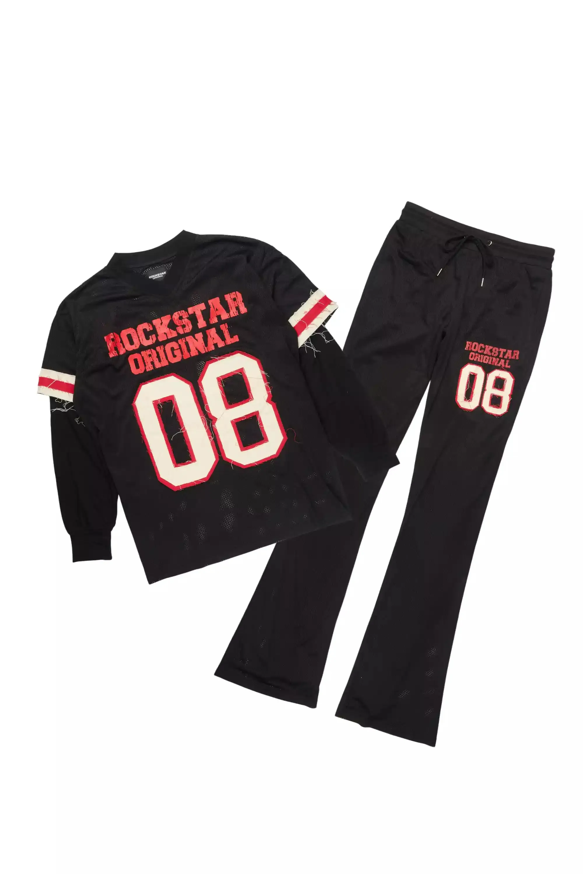 Deston Black Double Layer T-Shirt/Baggy Pant Set sold by Rockstar Original