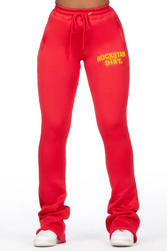 Juliana Red/Yellow Super Stacked Track Pant sold by Rockstar Original