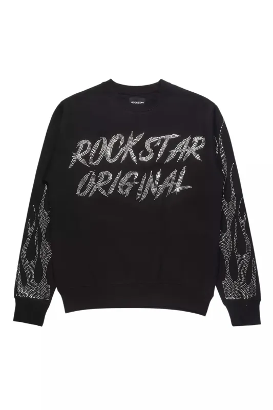 Keiosha Black Rhinestone Crewneck Sweatshirt sold by Rockstar Original