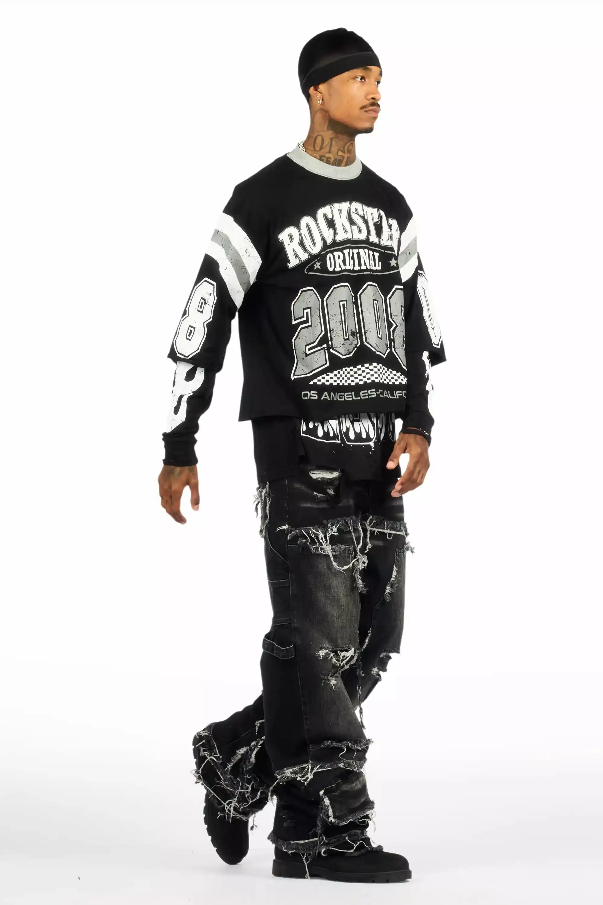 Gritty Black Baggy Jeans sold by Rockstar Original product image thumbnail 5