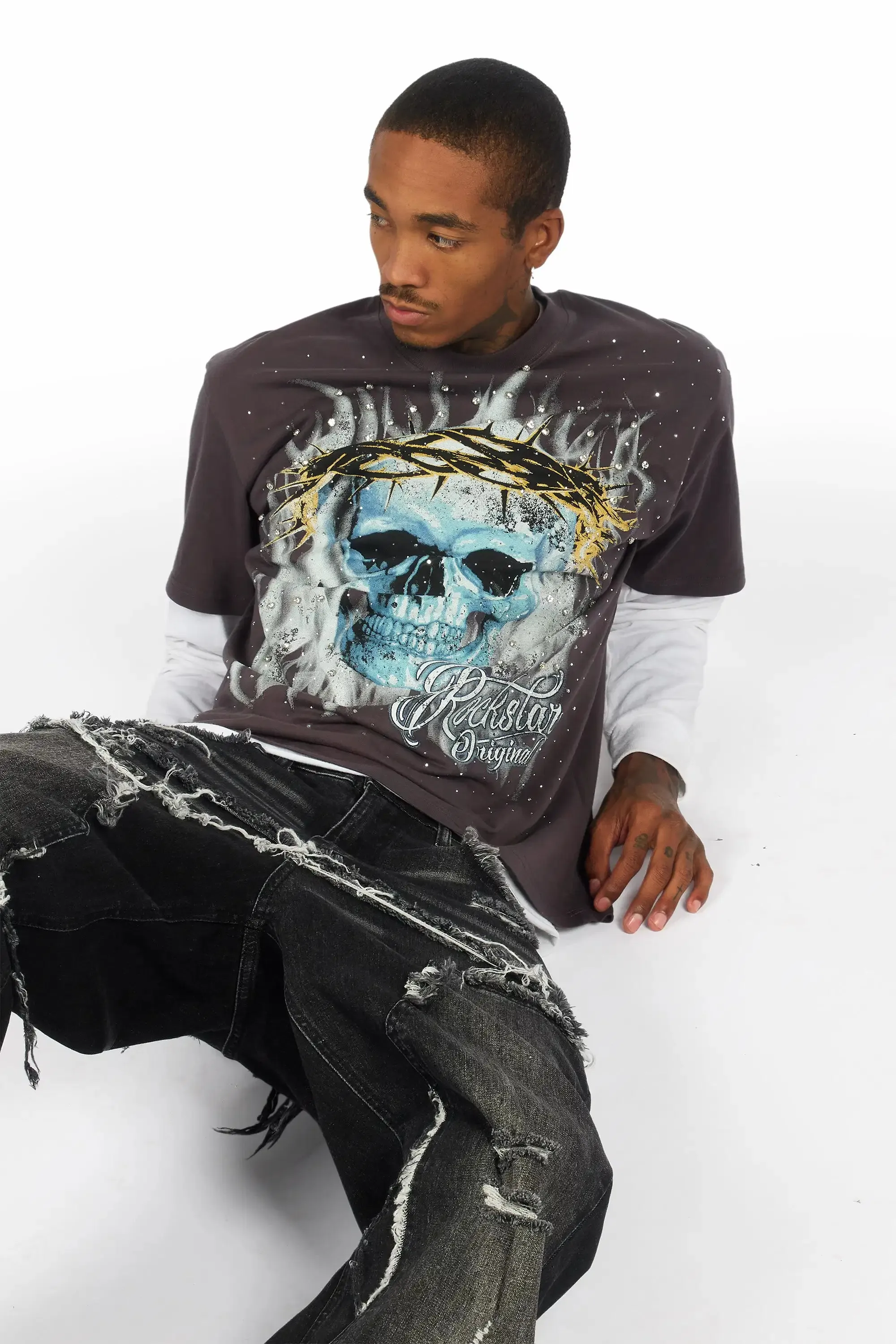 Gritty Black Baggy Jeans sold by Rockstar Original product image thumbnail 2