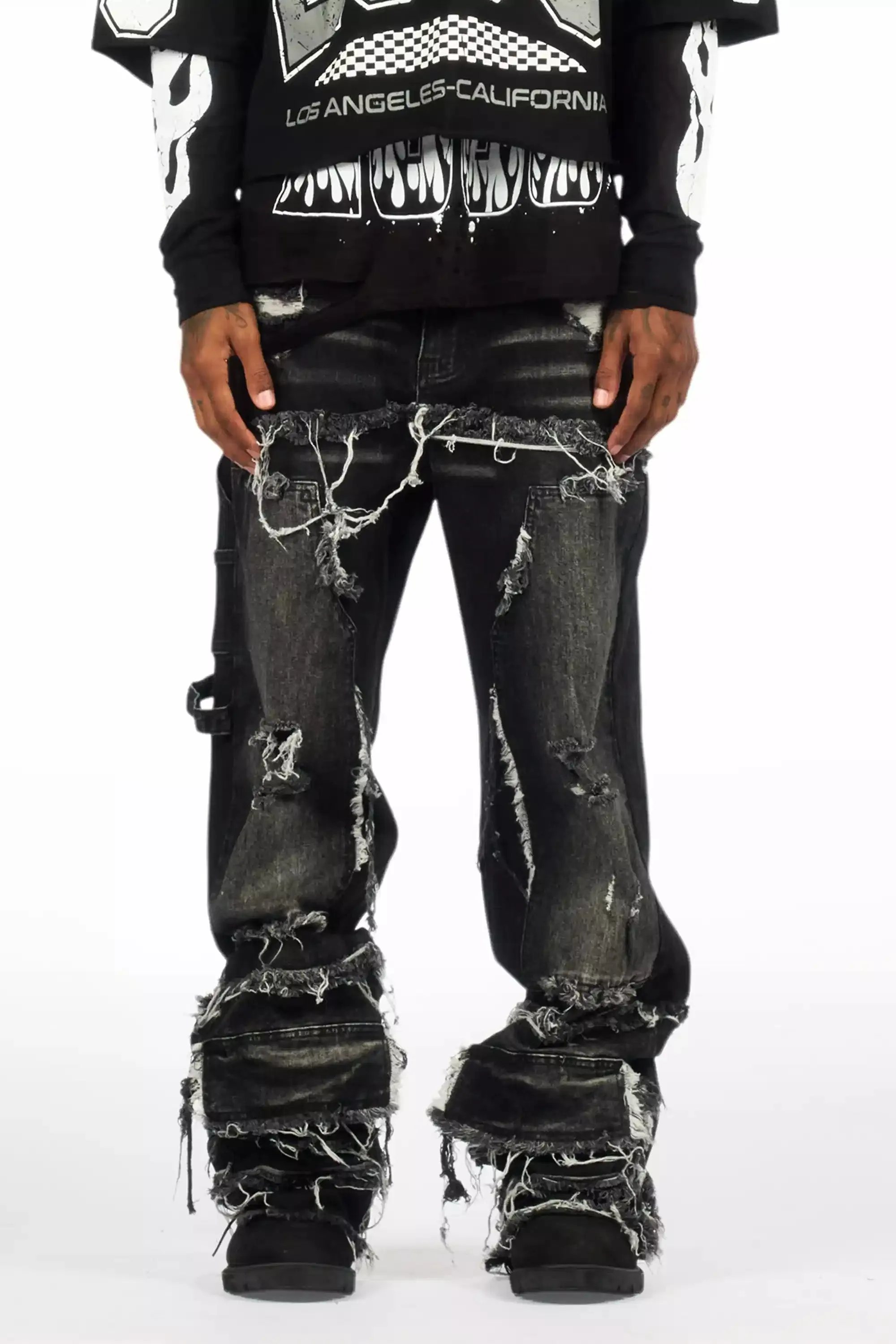 Gritty Black Baggy Jeans sold by Rockstar Original