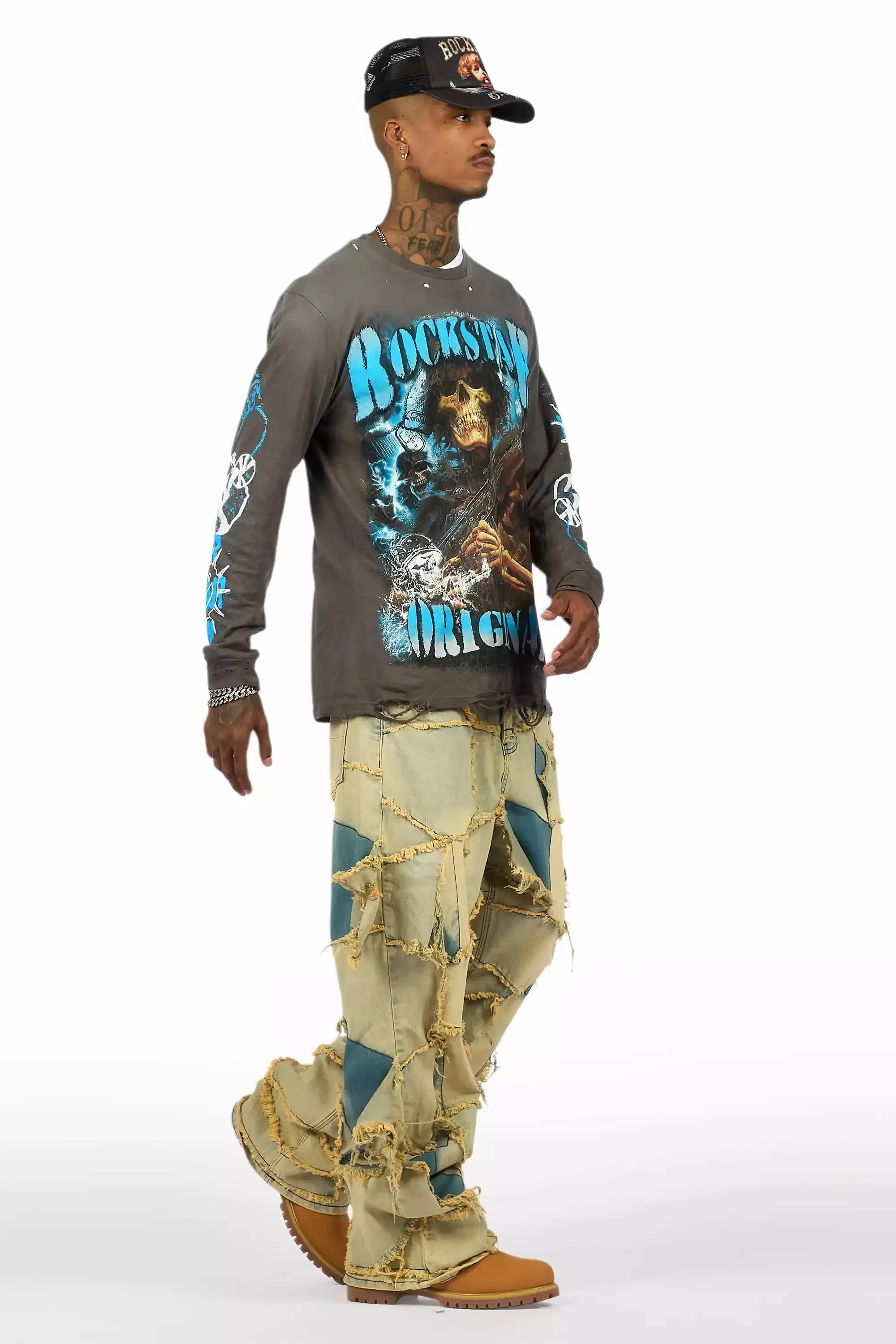 Jacomus Tint Blue Baggy Fit Jean sold by Rockstar Original product image thumbnail 4