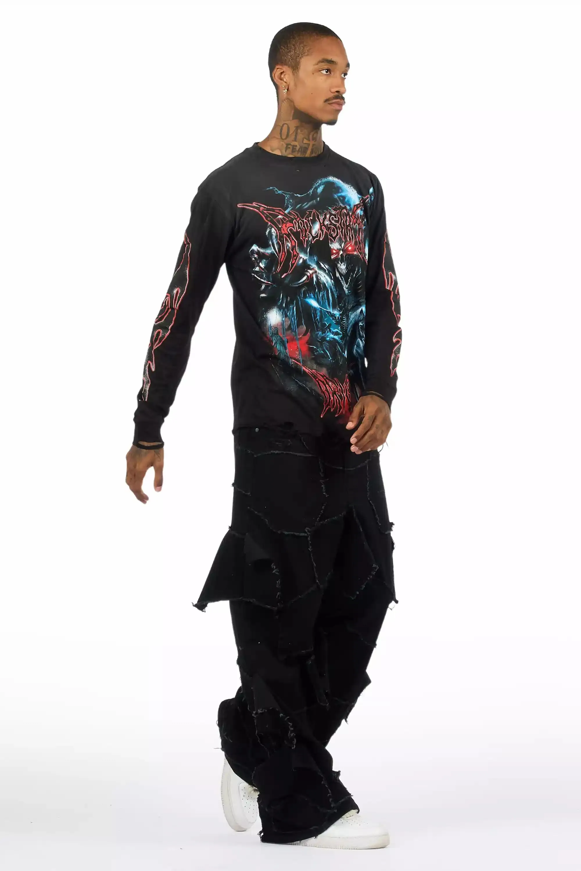 Jacomus Jet Black Baggy Fit Jean sold by Rockstar Original product image thumbnail 5