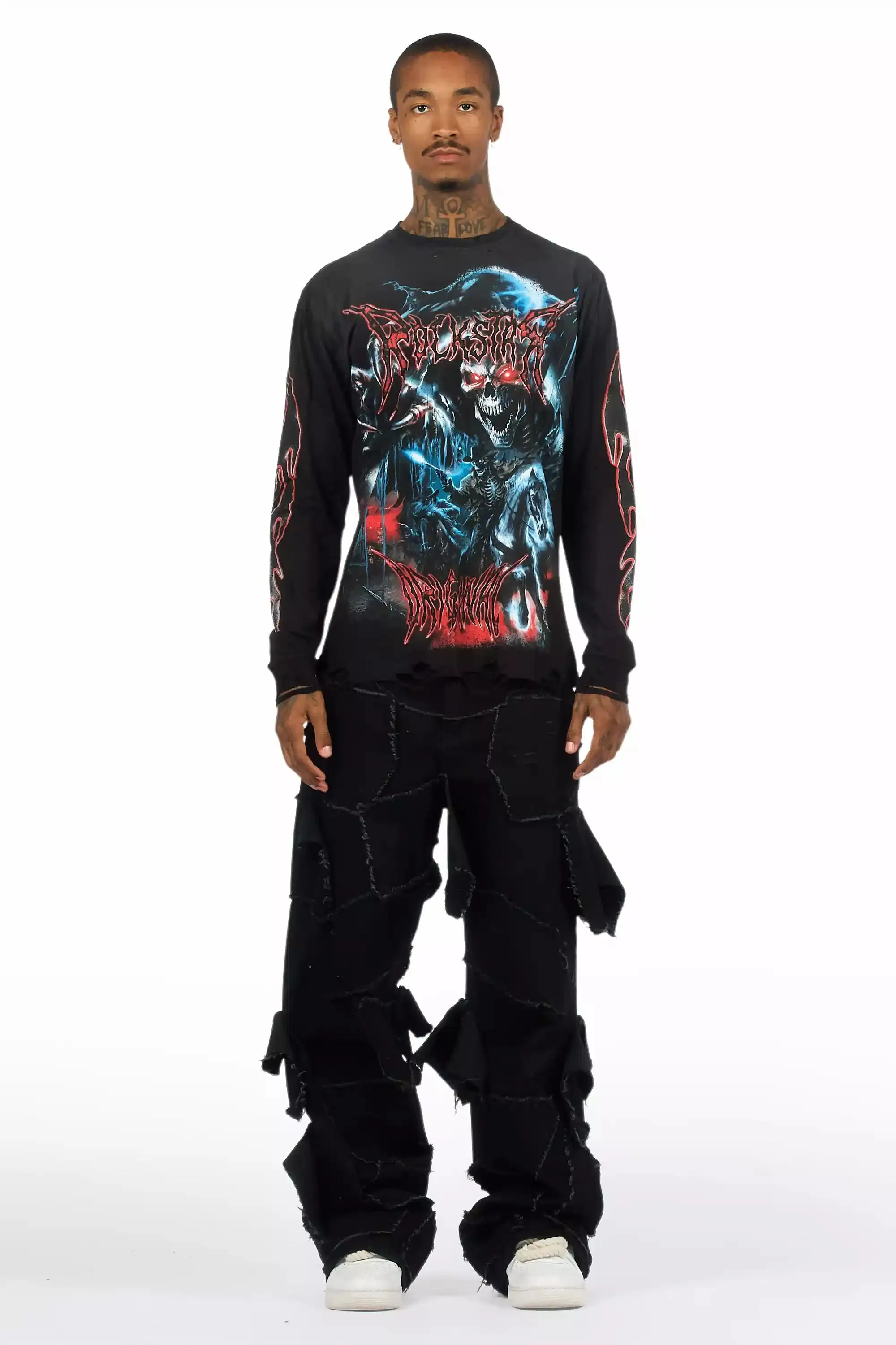 Jacomus Jet Black Baggy Fit Jean sold by Rockstar Original product image thumbnail 3