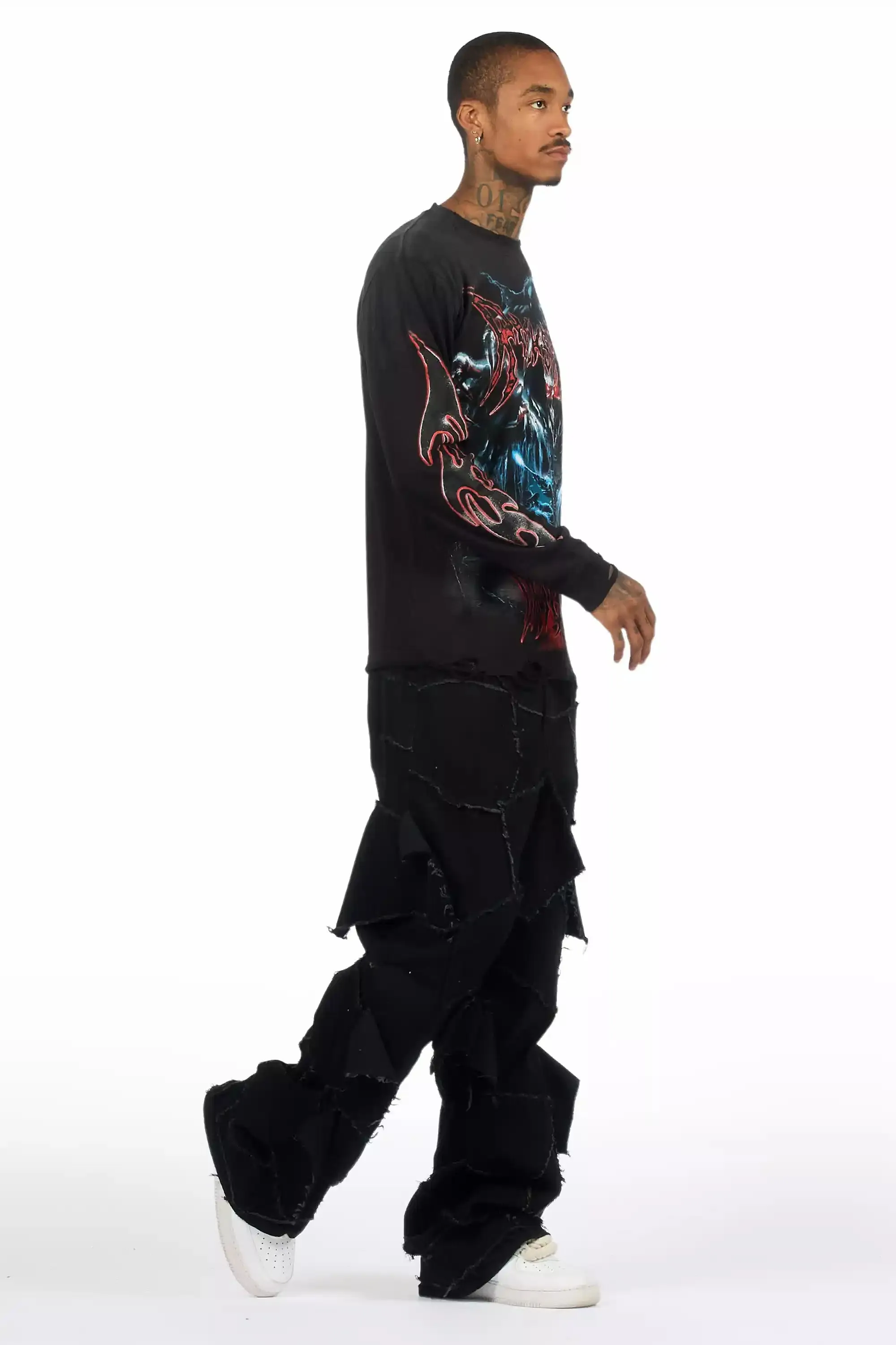 Jacomus Jet Black Baggy Fit Jean sold by Rockstar Original product image thumbnail 4