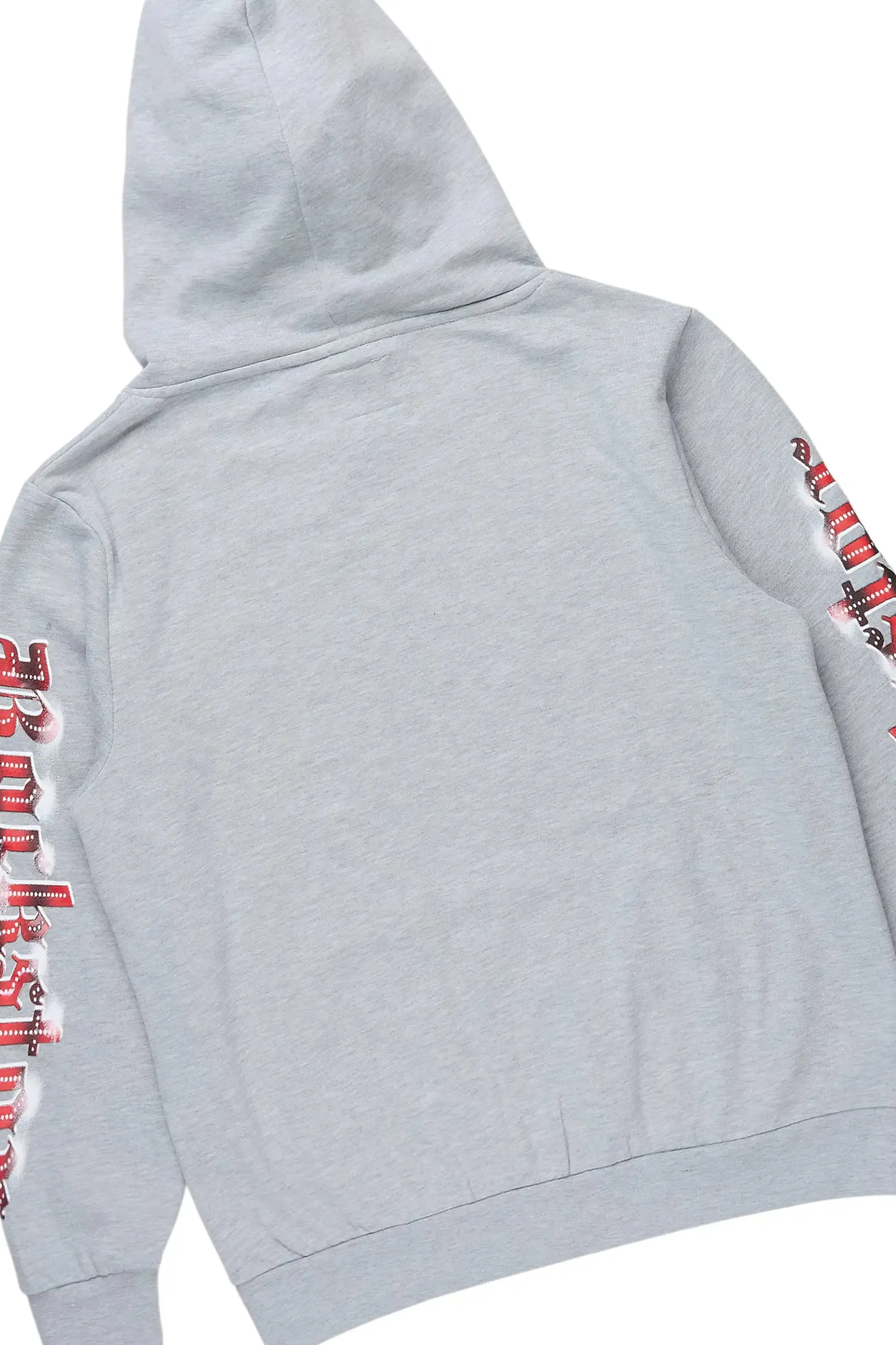 Rodgers Heather Grey/Black Hoodie/Baggy Stacked Track Pant Set sold by Rockstar Original product image thumbnail 3