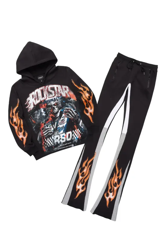 Blaek Black/Multi Hoodie/Super Stacked Track Set sold by Rockstar Original