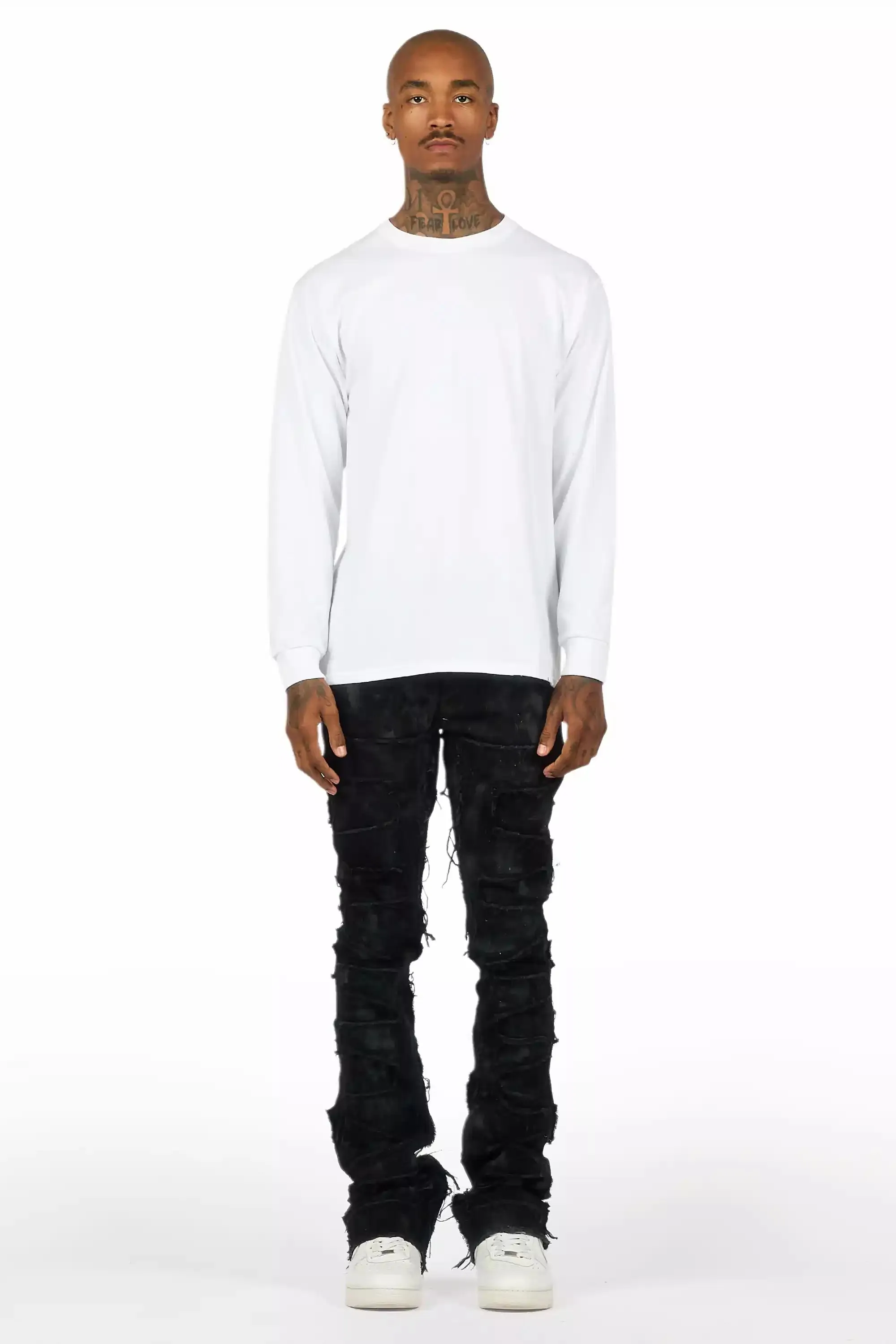 Shake Black Oil Wash Stacked Flare Jean sold by Rockstar Original product image thumbnail 3