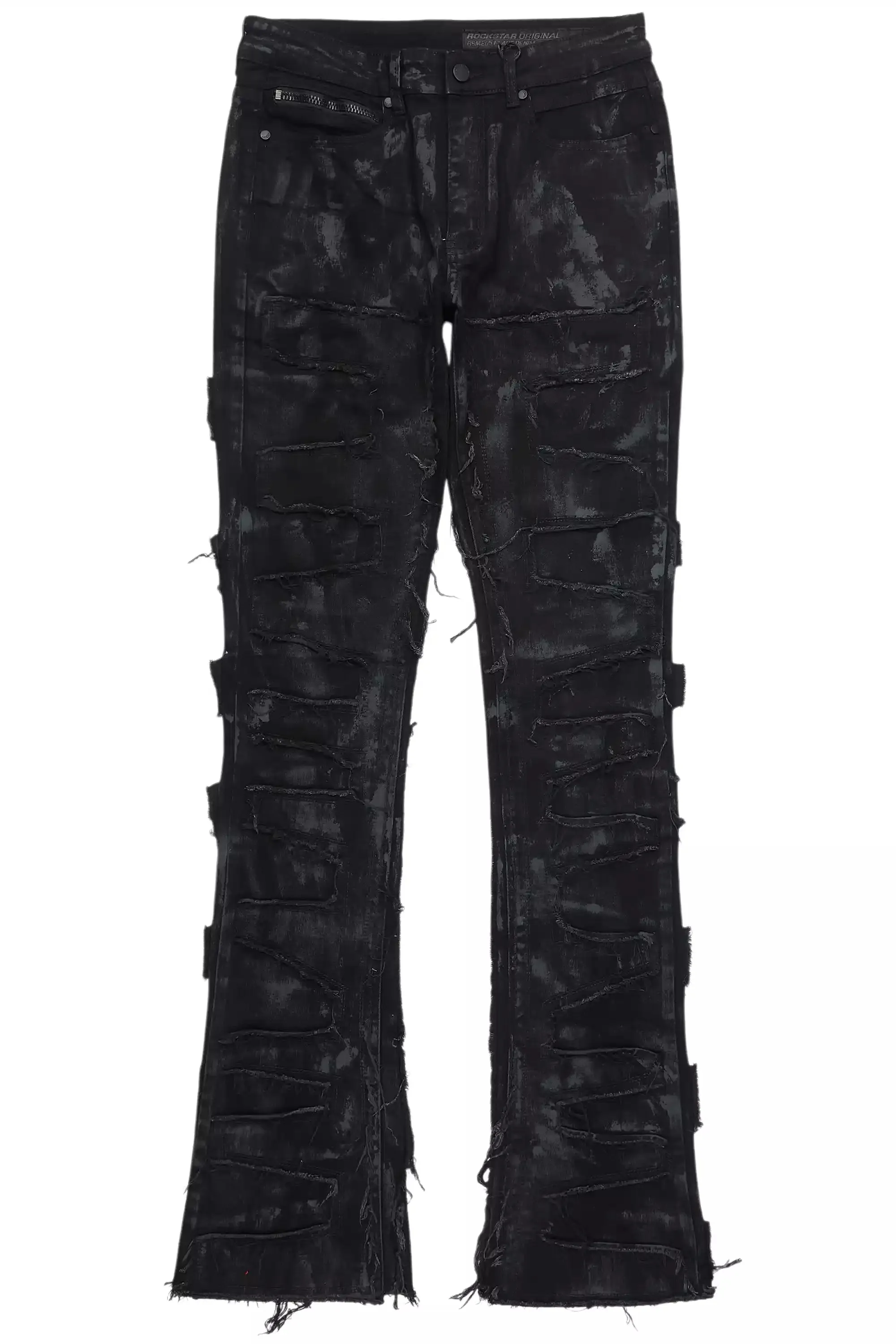 Shake Black Oil Wash Stacked Flare Jean sold by Rockstar Original product image thumbnail 2