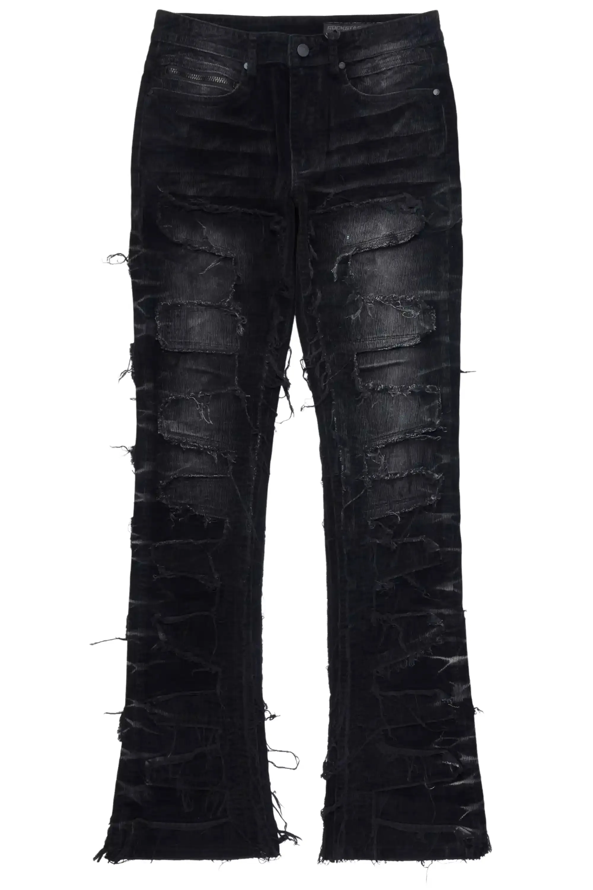 Shake Black Stacked Flare Corduroy Pant sold by Rockstar Original product image thumbnail 2