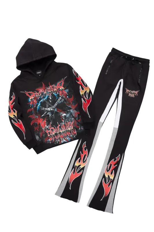 Syn Black/Red Hoodie/Super Stacked Track Set sold by Rockstar Original
