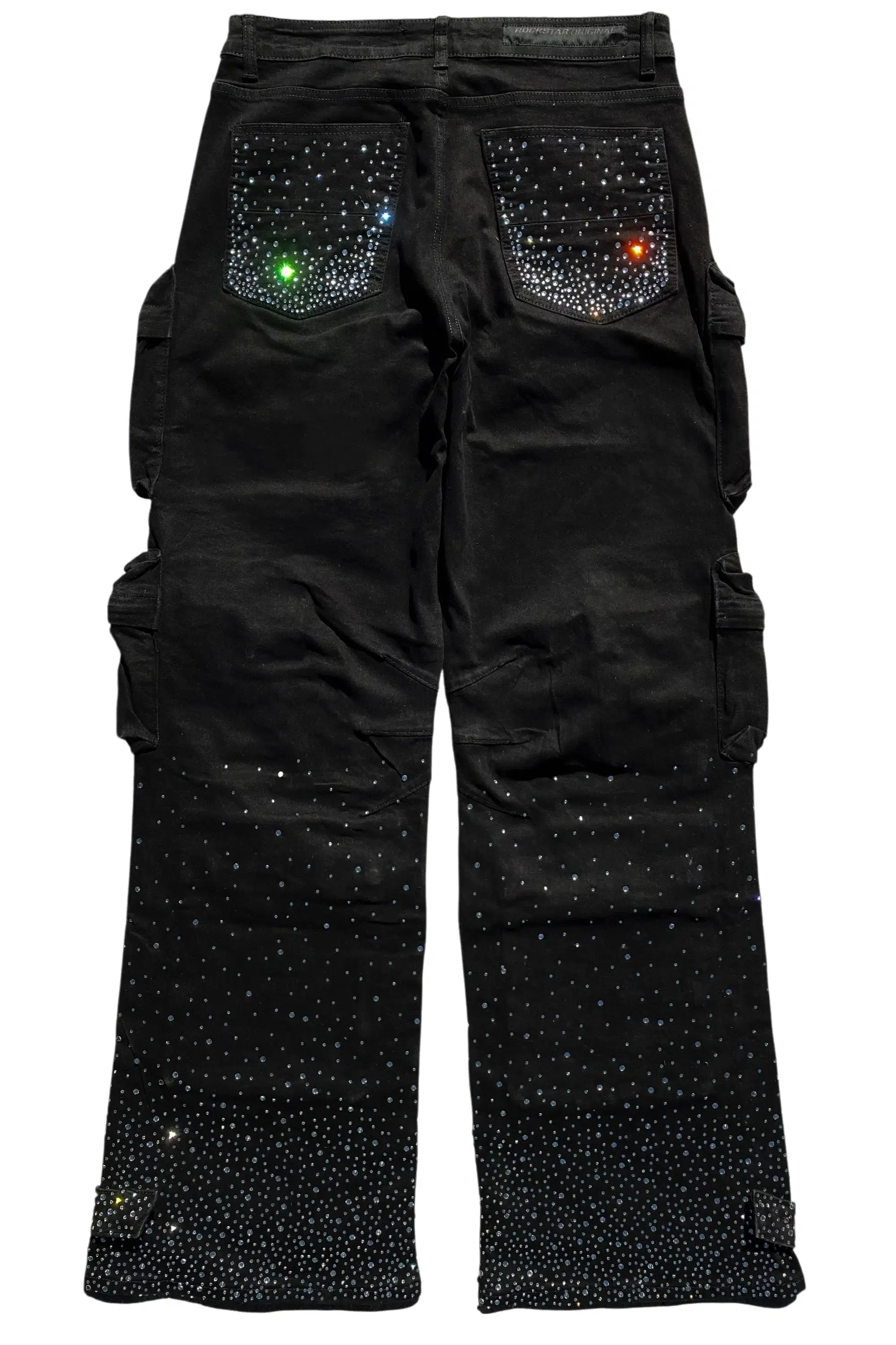 Keoni Black Rhinestone Baggy Jeans sold by Rockstar Original product image thumbnail 3