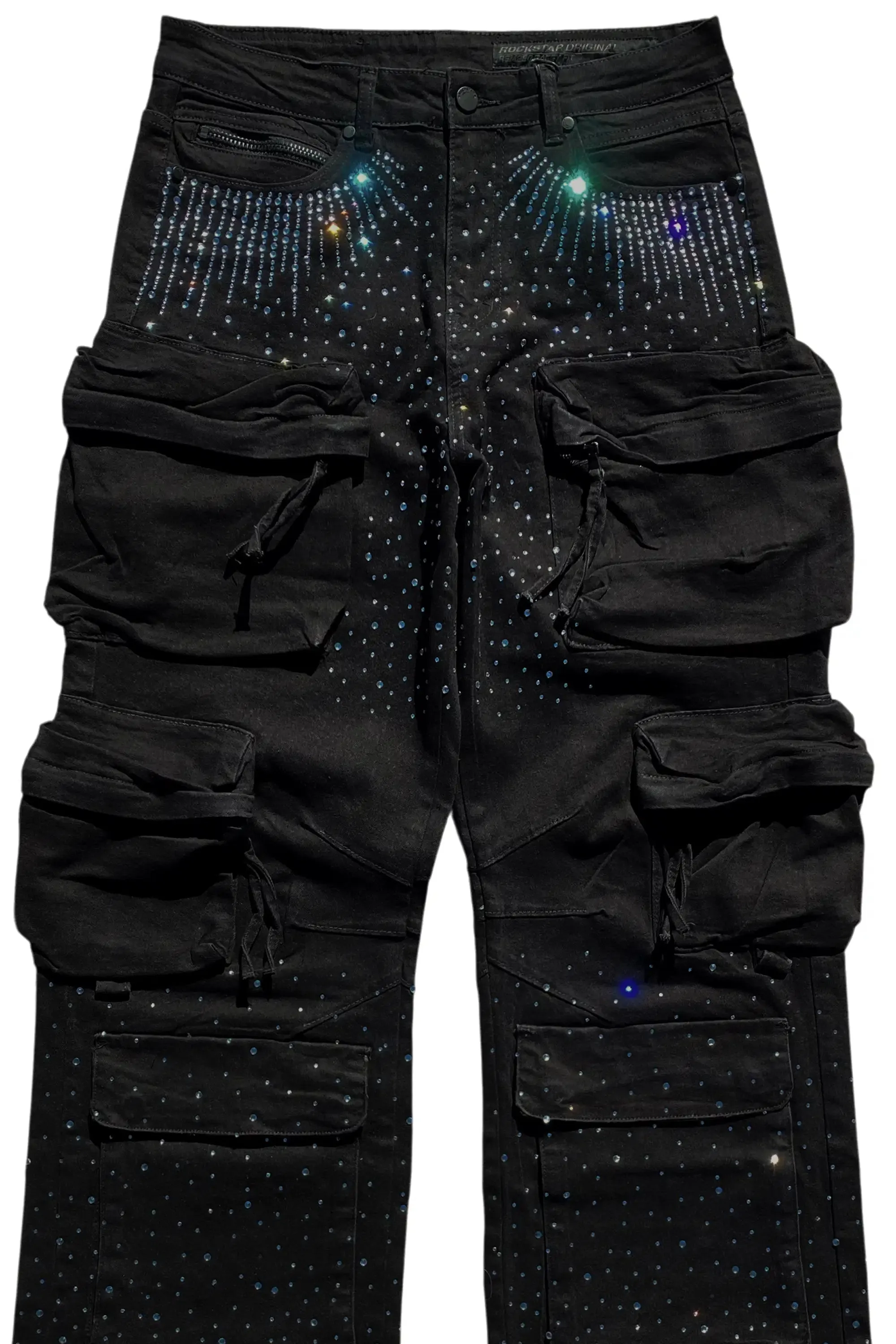 Keoni Black Rhinestone Baggy Jeans sold by Rockstar Original product image thumbnail 2