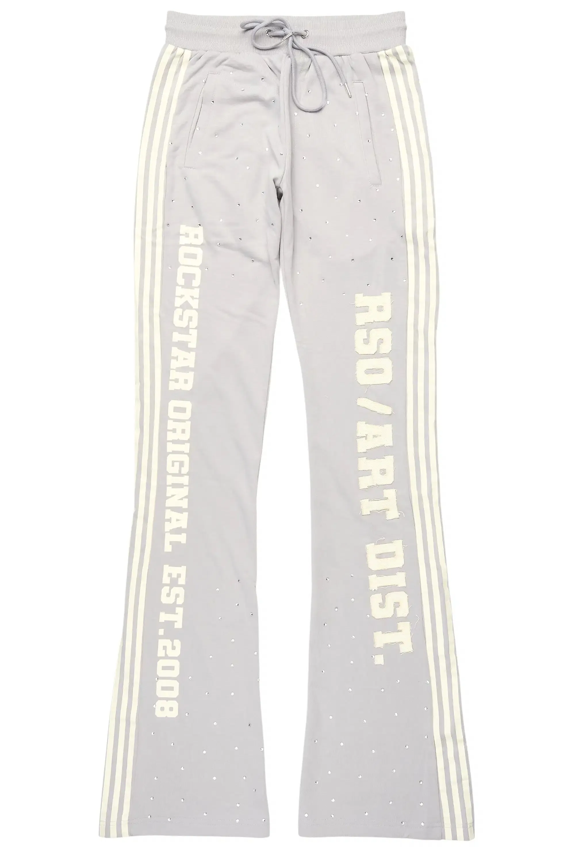 Yulian Grey Baggy Stacked Pant sold by Rockstar Original