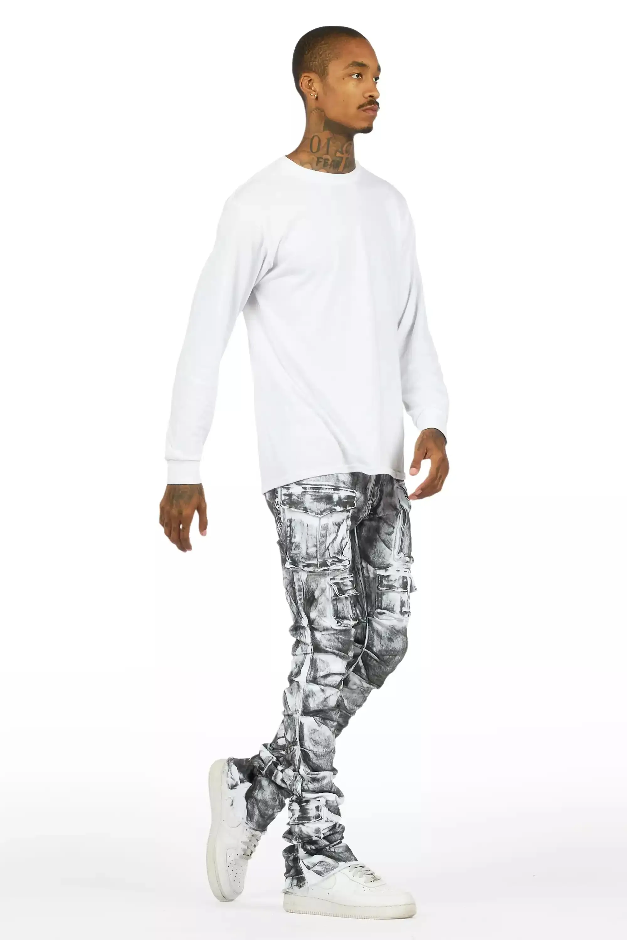 Gentry White Oil Wash Stacked Flare Jean sold by Rockstar Original product image thumbnail 5