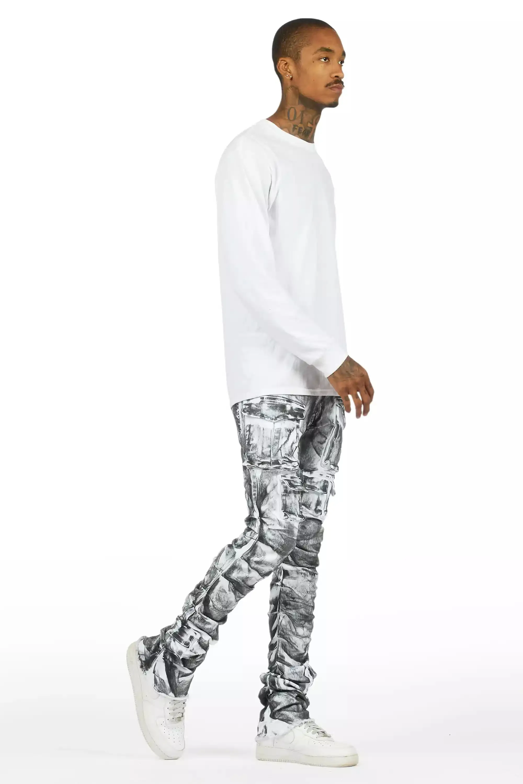 Gentry White Oil Wash Stacked Flare Jean sold by Rockstar Original product image thumbnail 4