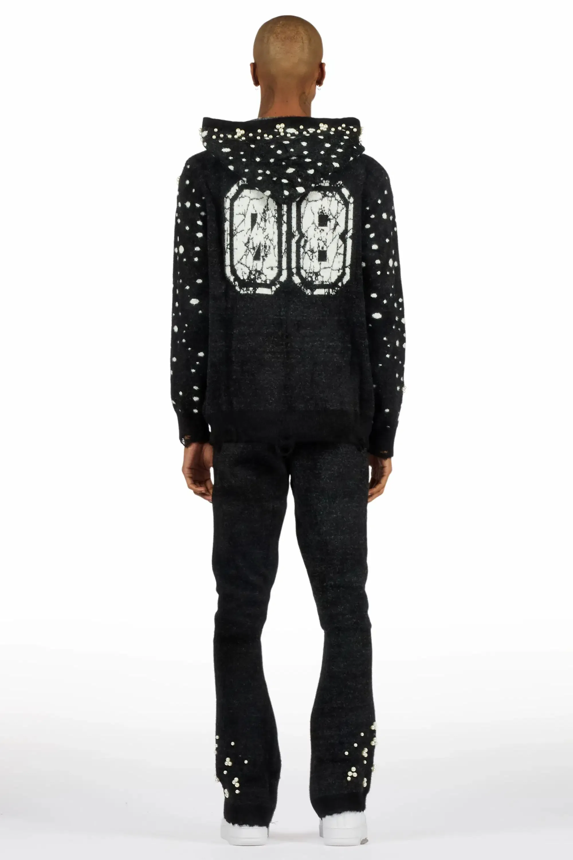 Peril Black Pearl Stone Hoodie Stacked Flare Track Set sold by Rockstar Original product image thumbnail 3