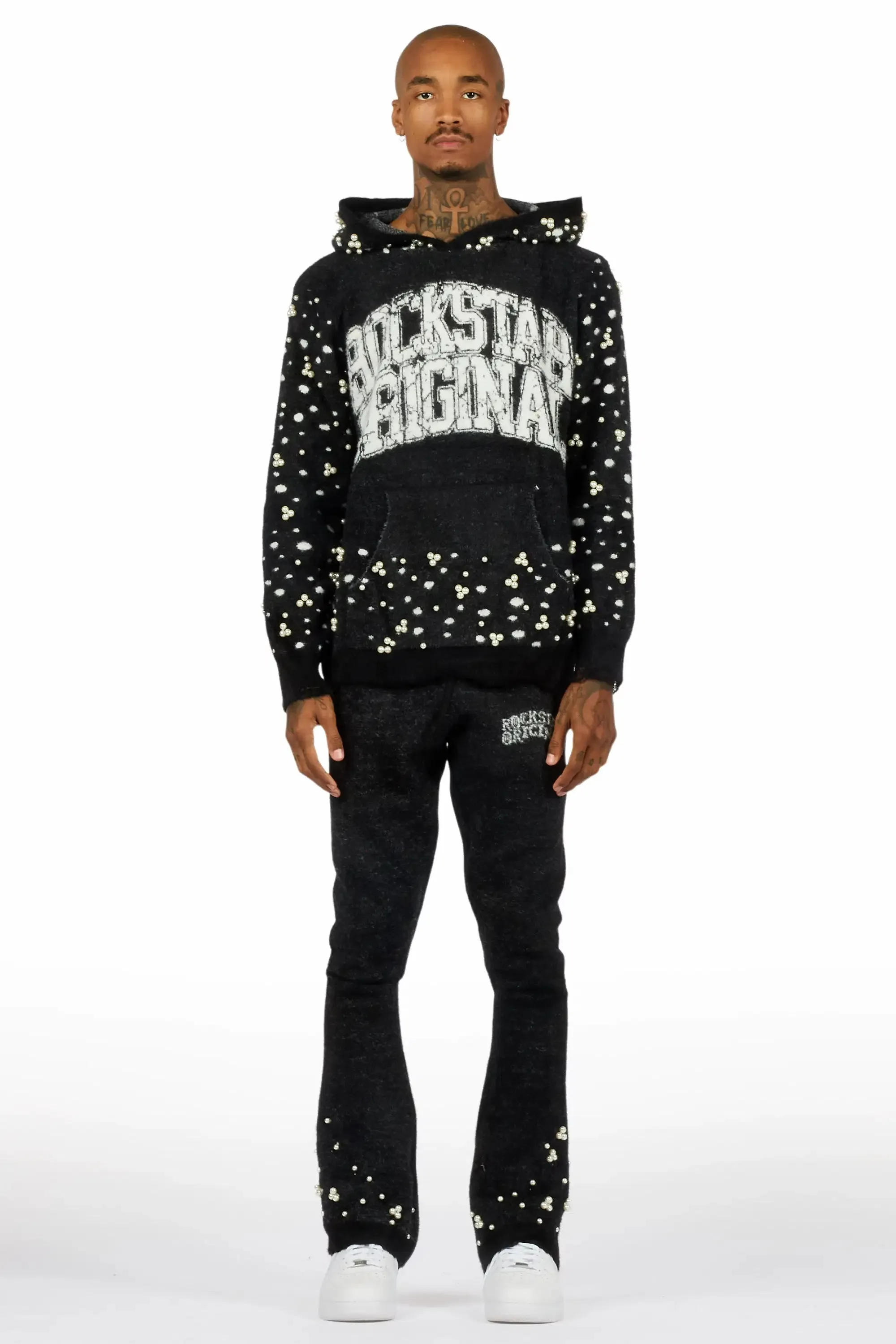 Peril Black Pearl Stone Hoodie Stacked Flare Track Set sold by Rockstar Original product image thumbnail 2