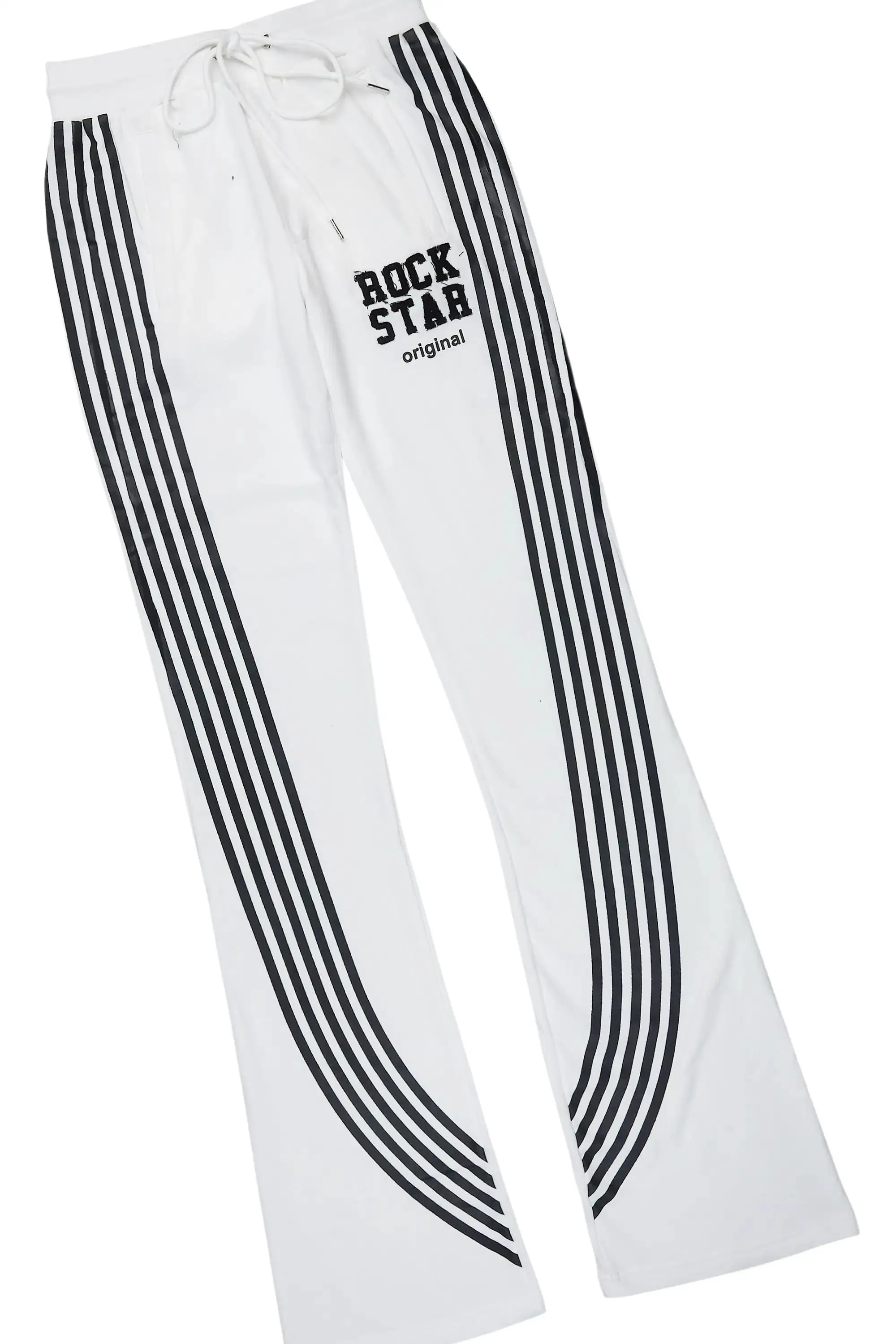 Rulik White Double Layer T-Shirt/Baggy Stacked Track Set sold by Rockstar Original product image thumbnail 3