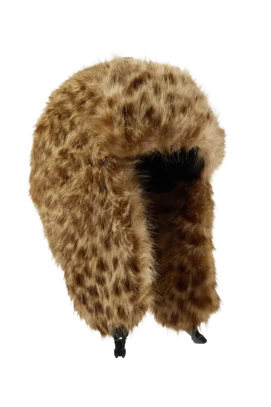 Ajaya Cheetah Faux Fur Trapper Hat sold by Rockstar Original