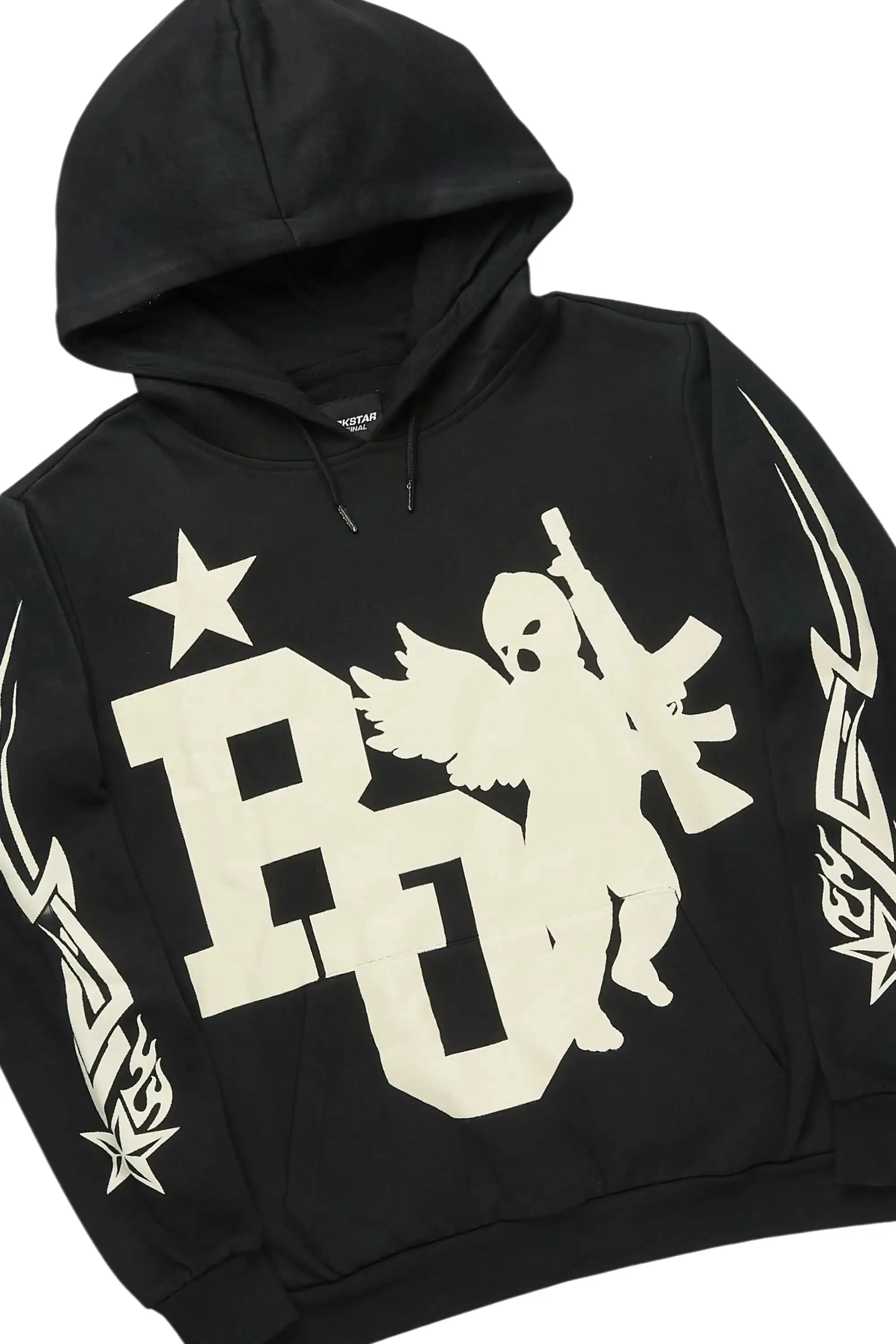 Pluton Black/Cream Hoodie/Stacked Flare Track Set sold by Rockstar Original product image thumbnail 2