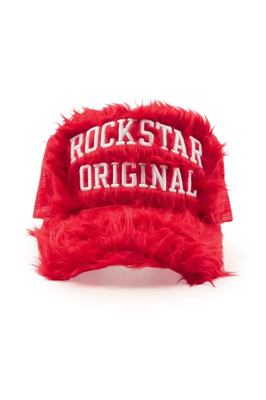 Shaggy Red Fur Trucker Hat sold by Rockstar Original