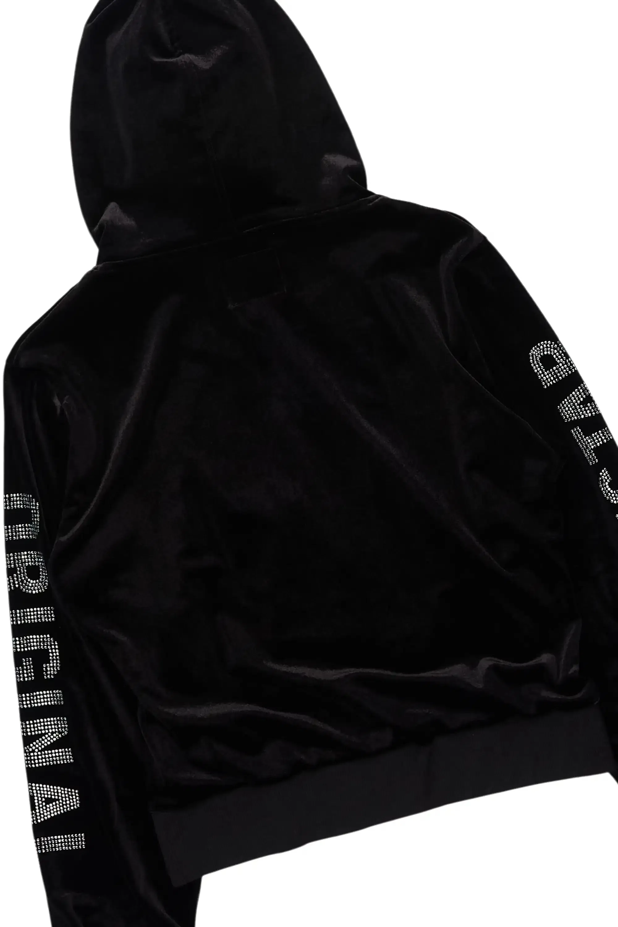 Girls Shakura Black Stacked Velour Track Set sold by Rockstar Original product image thumbnail 3