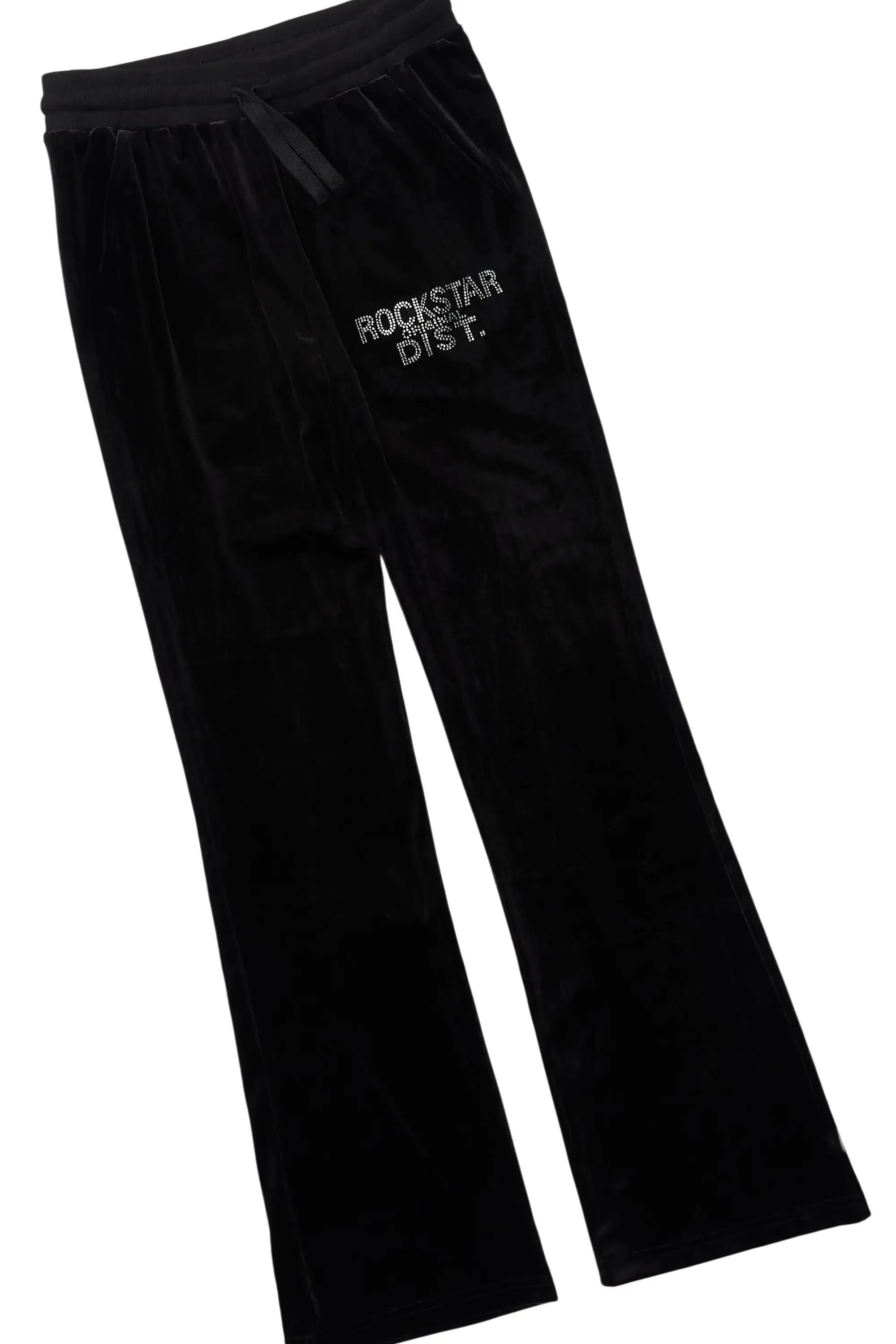 Girls Shakura Black Stacked Velour Track Set sold by Rockstar Original product image thumbnail 4