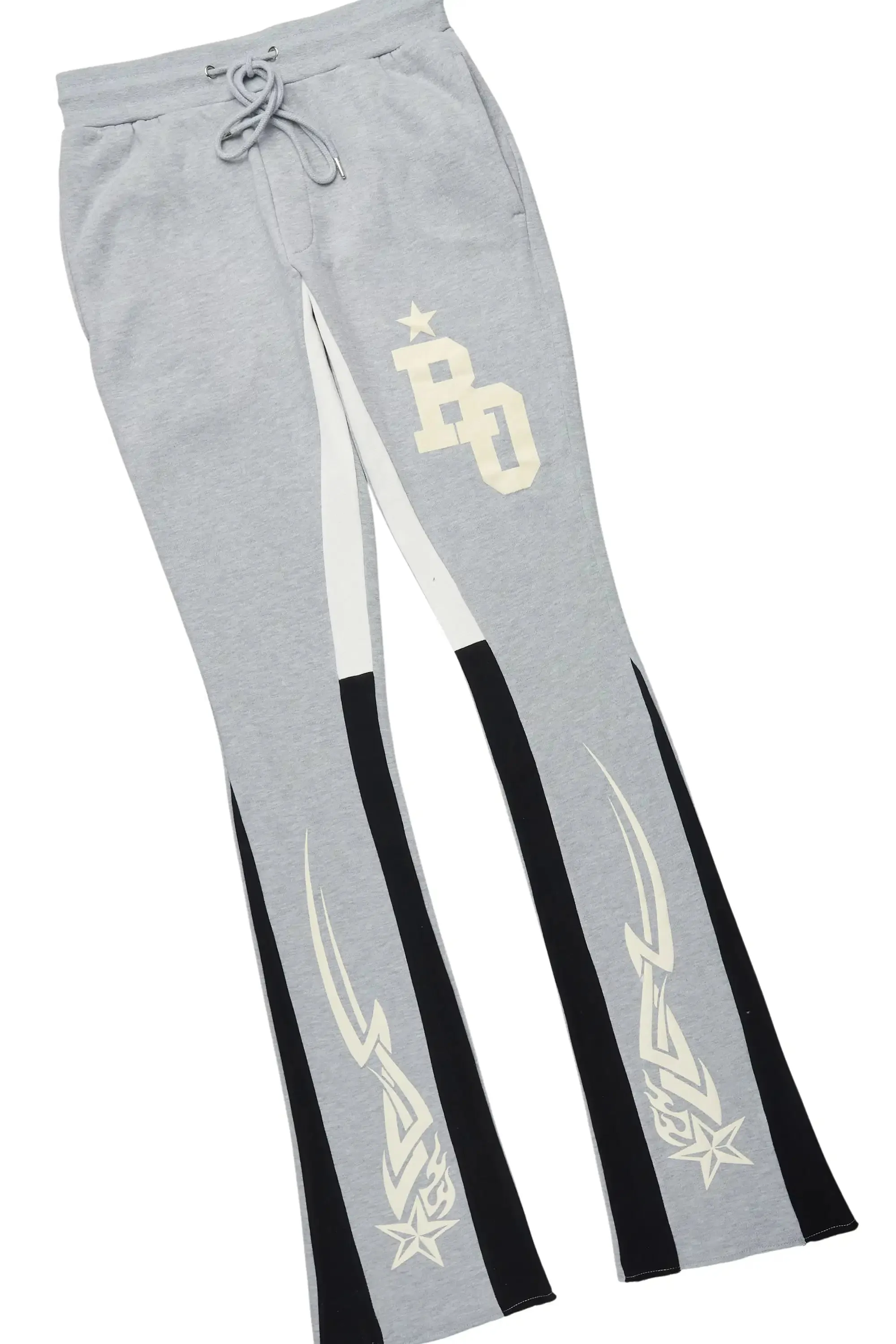 Pluton Heather Grey/Cream Hoodie/Stacked Flare Track Set sold by Rockstar Original product image thumbnail 4