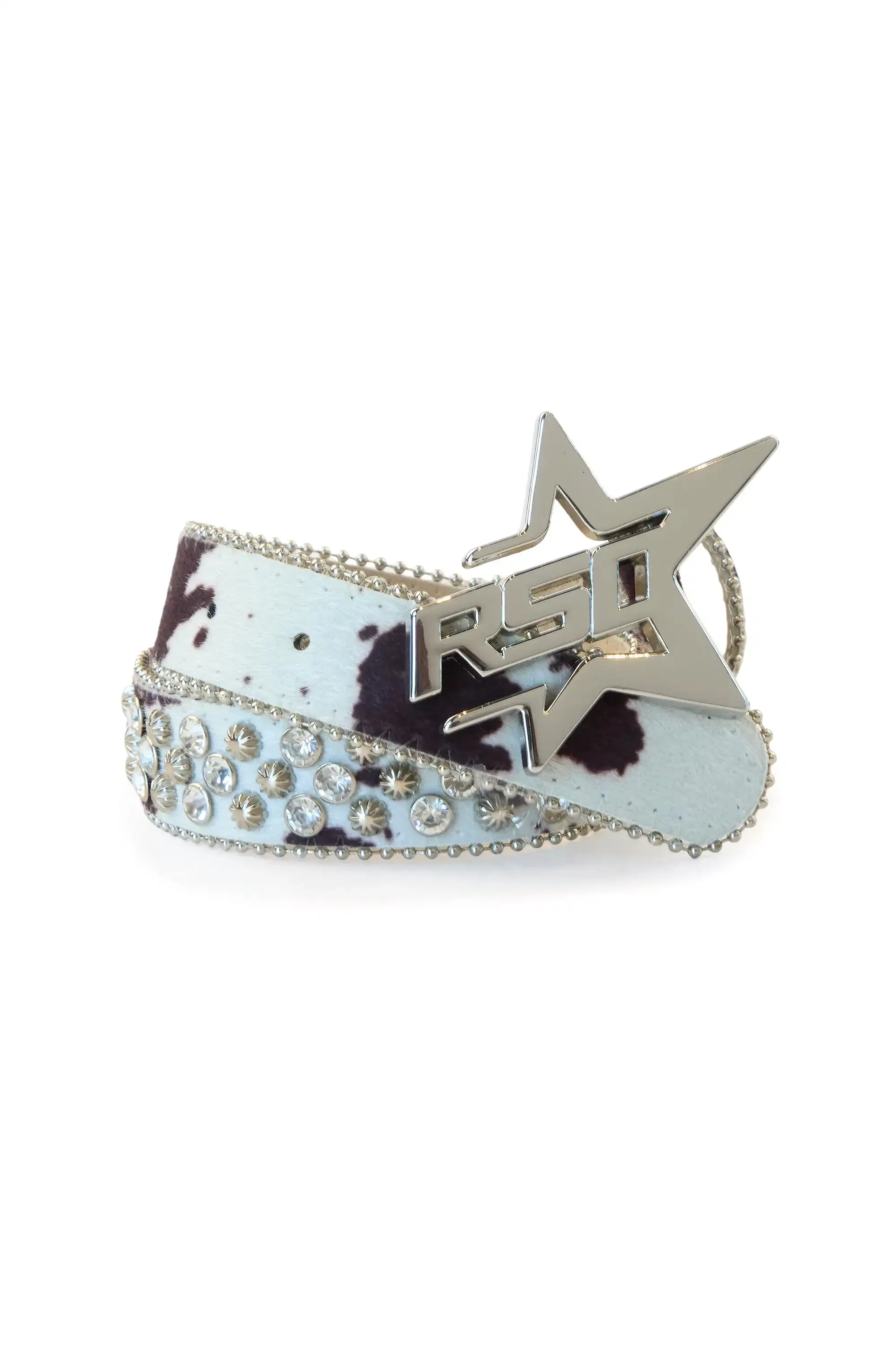 Boys Normandie Black/Cream Rockstar Logo Belt sold by Rockstar Original