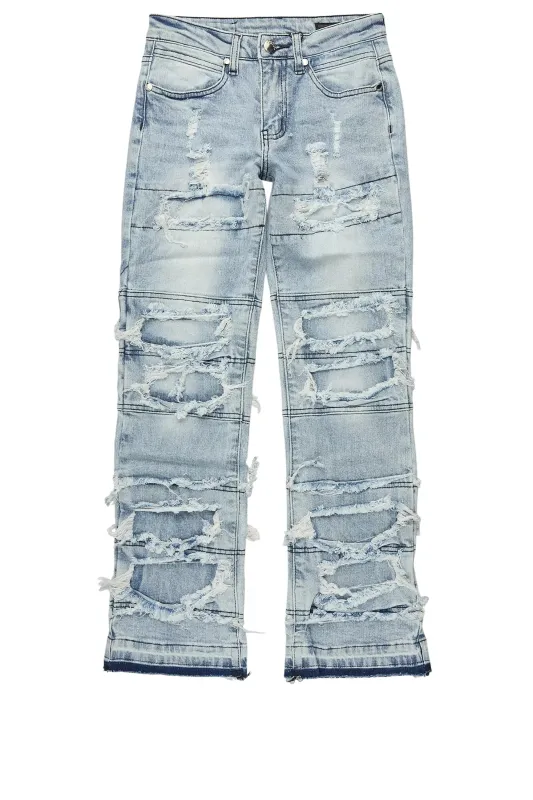 Boys Vasco Blue Stacked Flare Jean sold by Rockstar Original