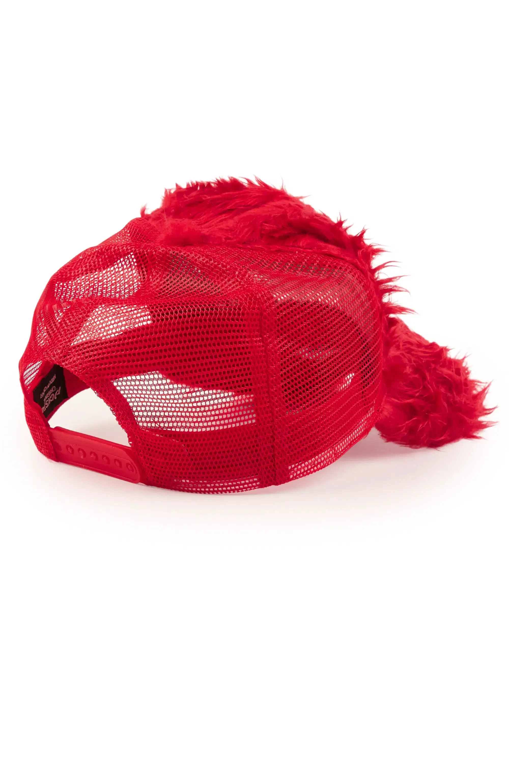 Donnesha Red Shaggy Fur Trucker Hat sold by Rockstar Original product image thumbnail 3