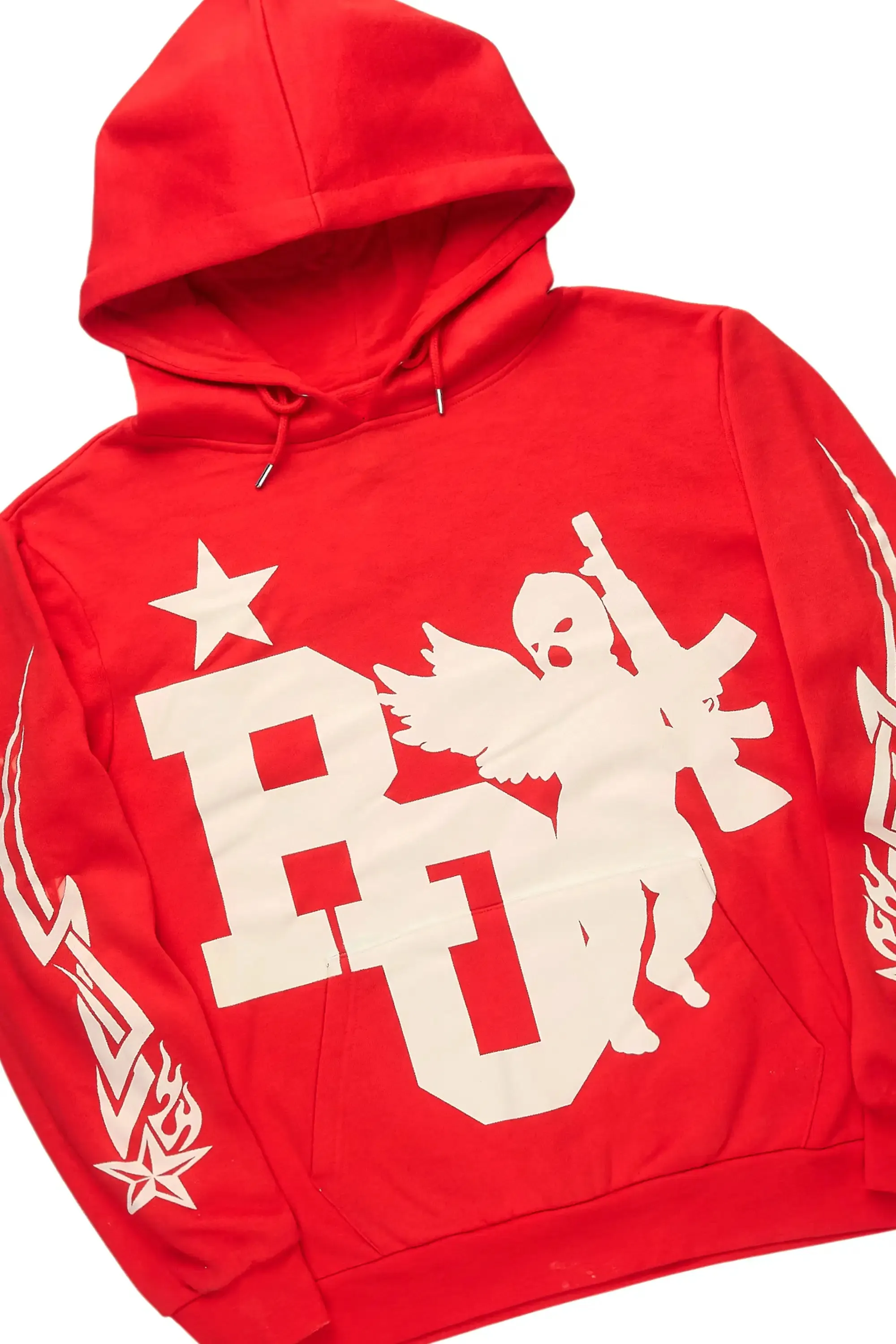 Pluton Red/Cream Hoodie/Stacked Flare Track Set sold by Rockstar Original product image thumbnail 2