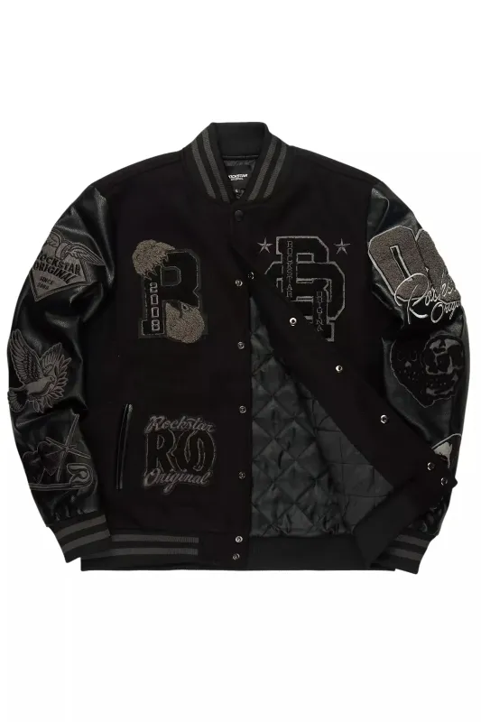 Igor Black/Black Varsity Jacket sold by Rockstar Original