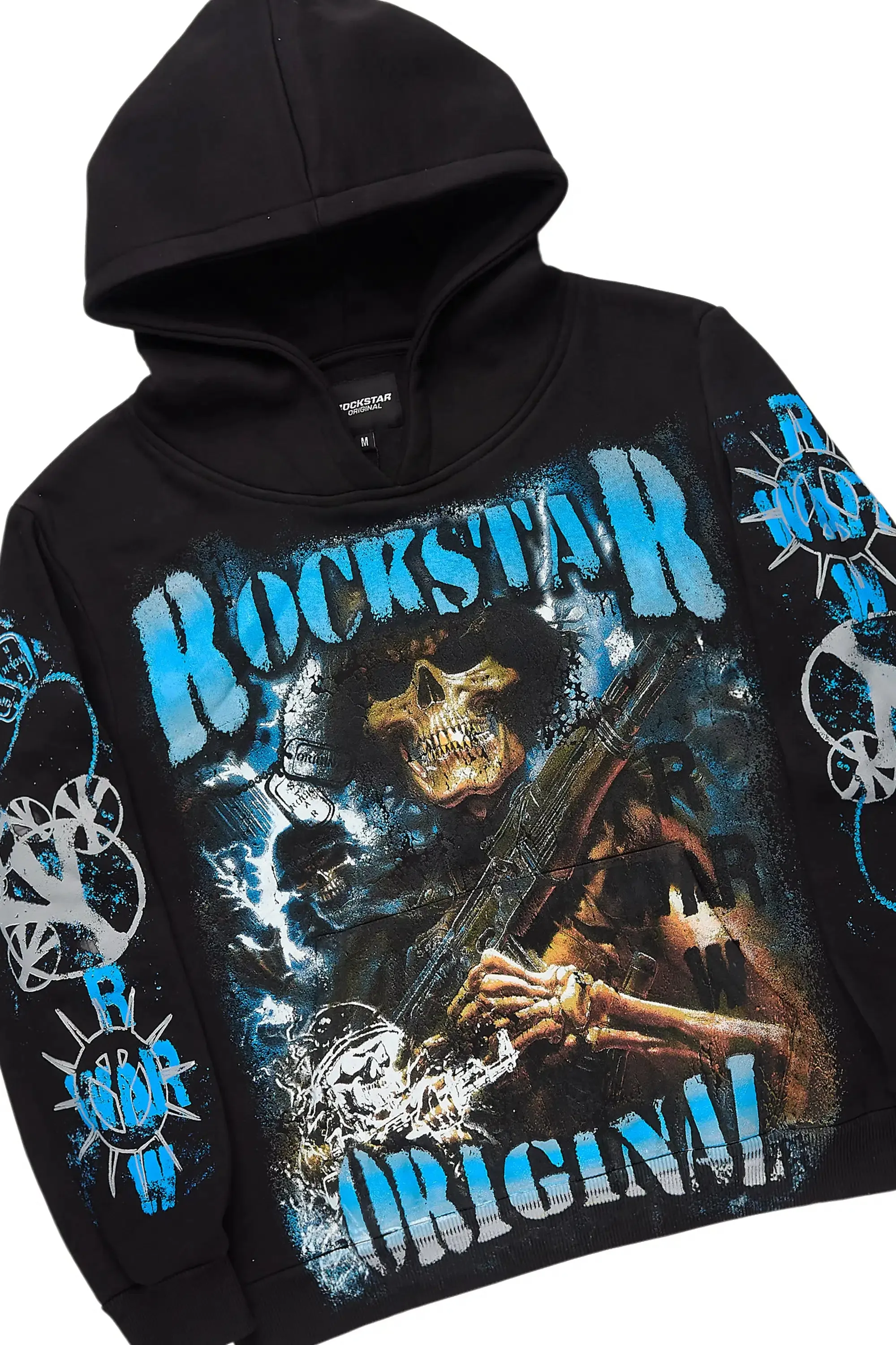 Zare Black/Blue Hoodie/Super Stacked Track Set sold by Rockstar Original product image thumbnail 2