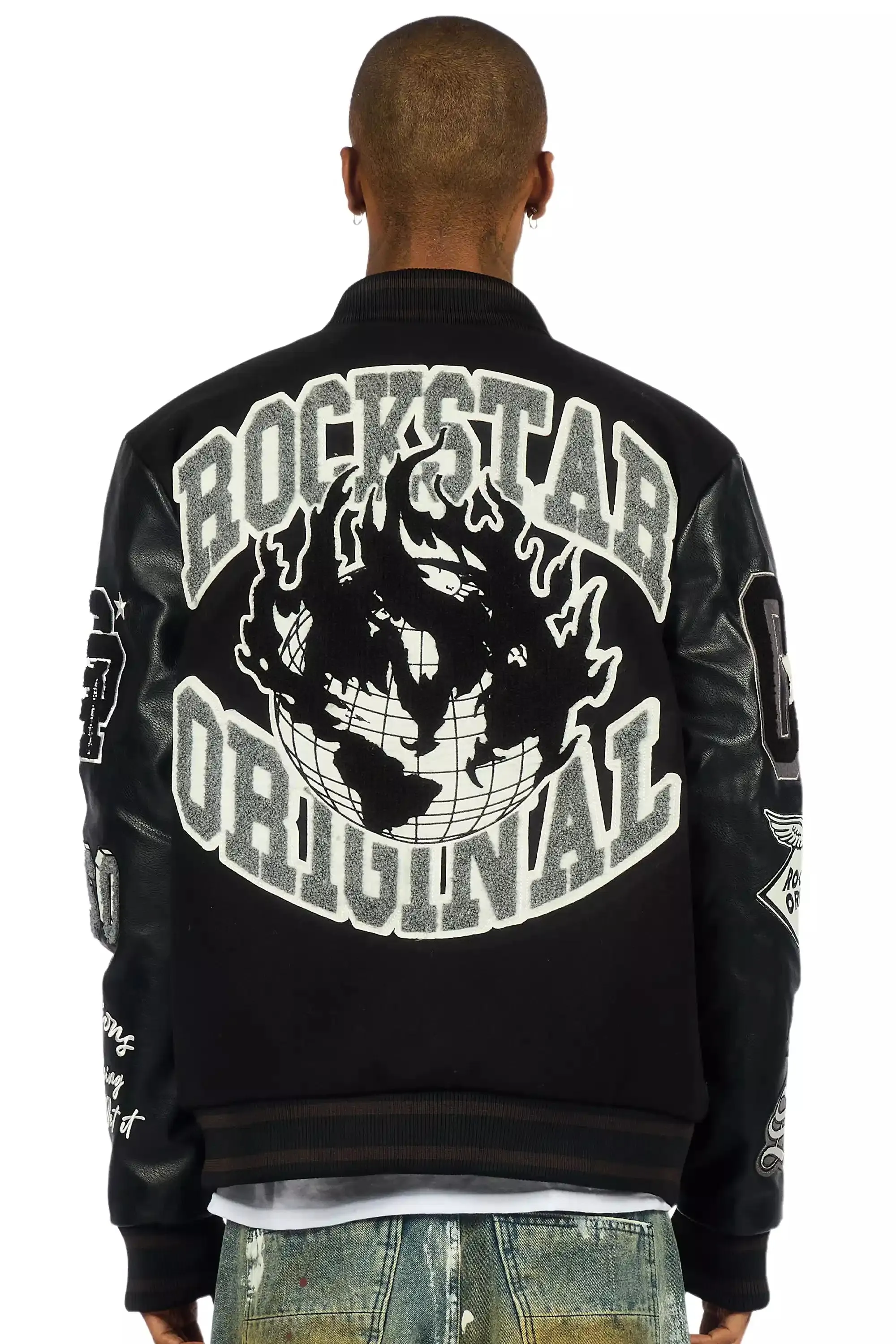 Gallant Black Varsity Jacket sold by Rockstar Original product image thumbnail 5