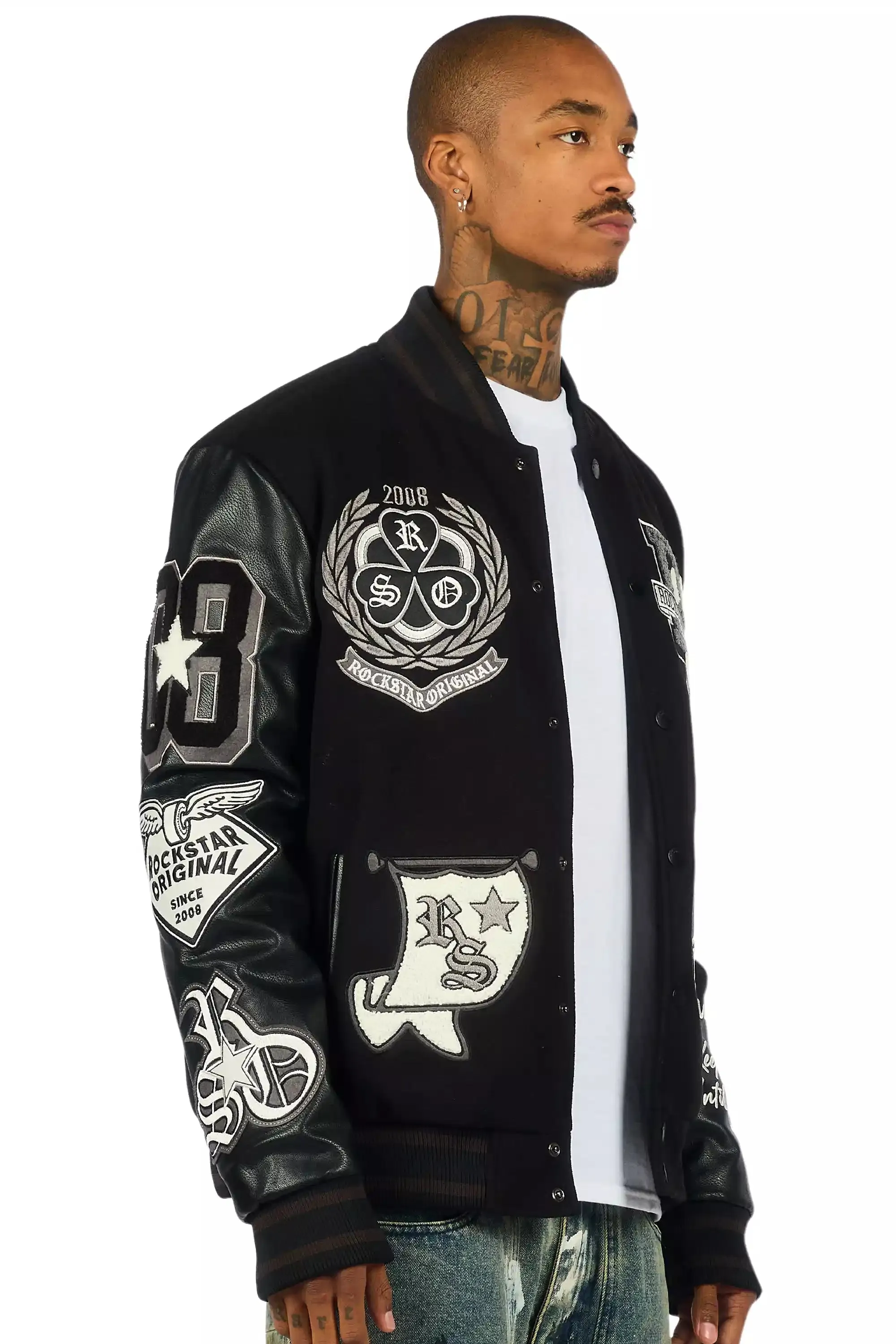 Gallant Black Varsity Jacket sold by Rockstar Original product image thumbnail 4