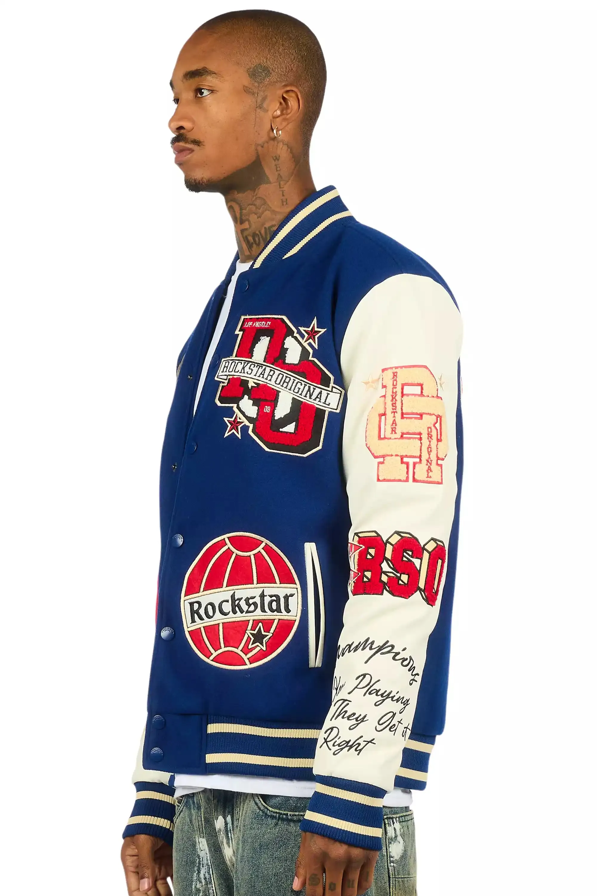 Gallant Navy Varsity Jacket sold by Rockstar Original product image thumbnail 5